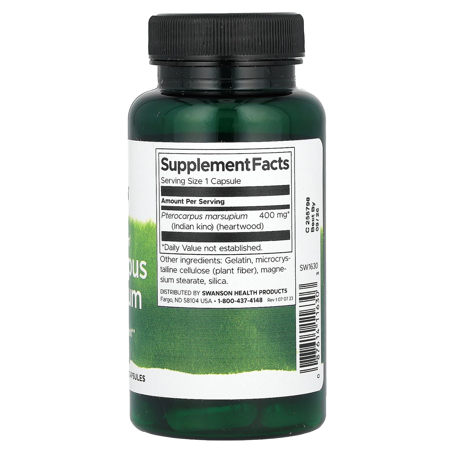 Swanson, Full Spectrum Pterocarpus Marsupium, 400 mg, 60 Capsules - Image 2
