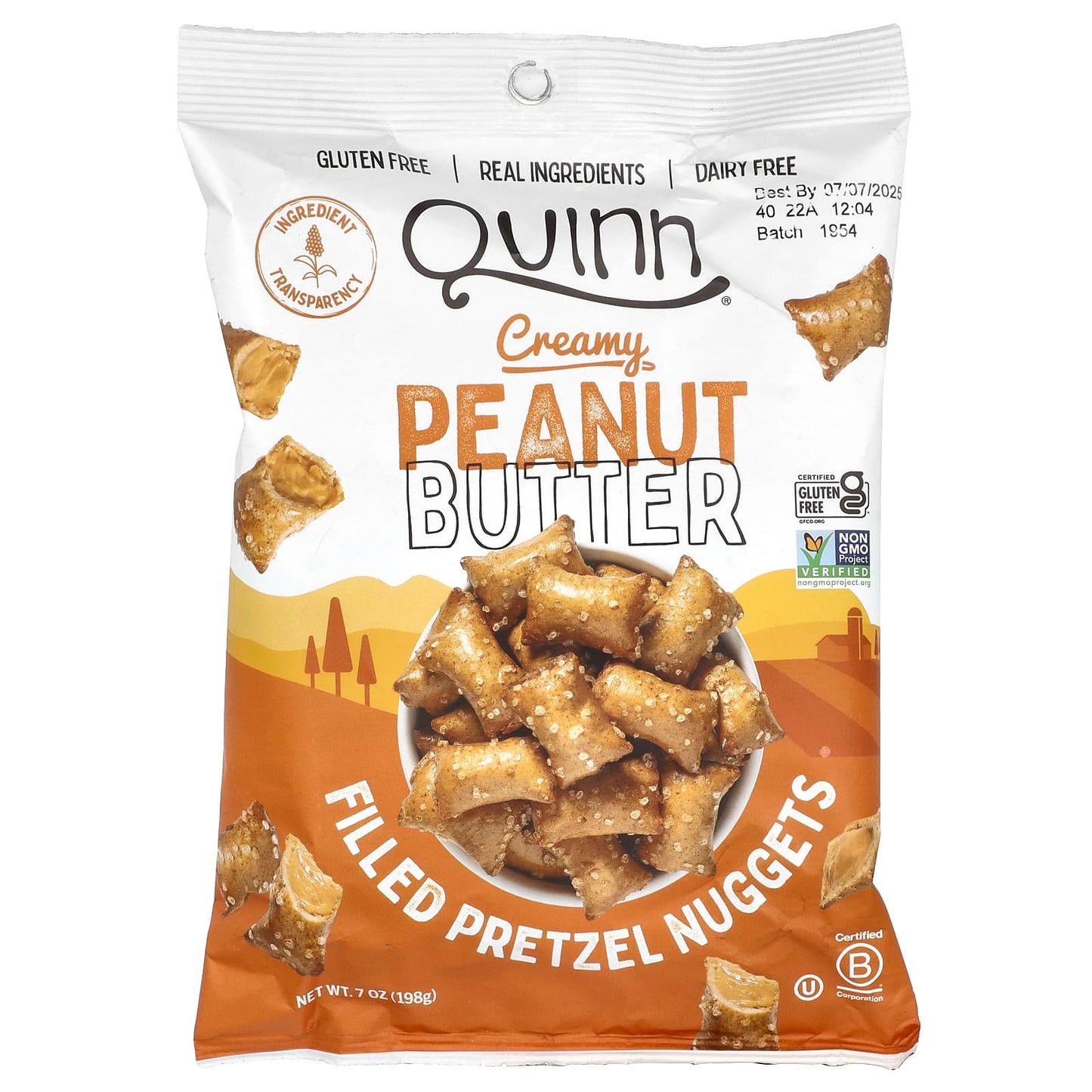 Quinn Snacks, Filled Pretzel Nuggets, Creamy Peanut Butter ,  7 oz (198 g) - Image 1
