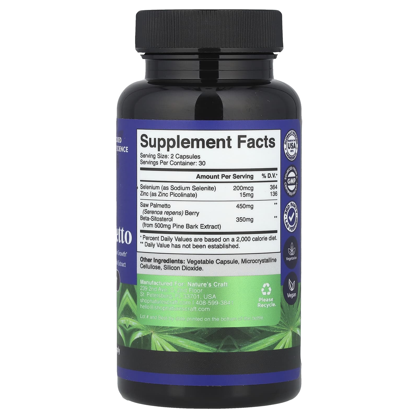 Nature's Craft, Men's Saw Palmetto, 60 Capsules - Image 2