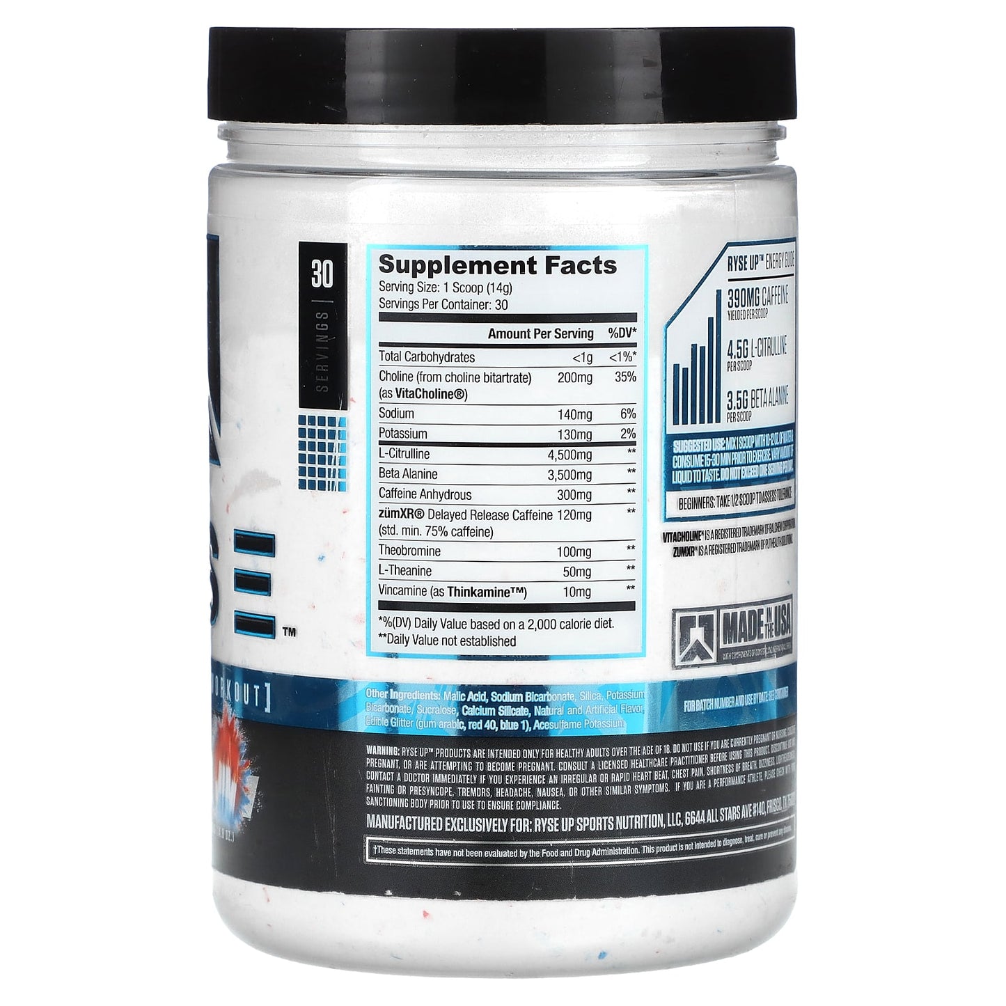 RYSE, Loaded Pre, Freedom Rocks, 14.8 oz (420 g) - Image 2