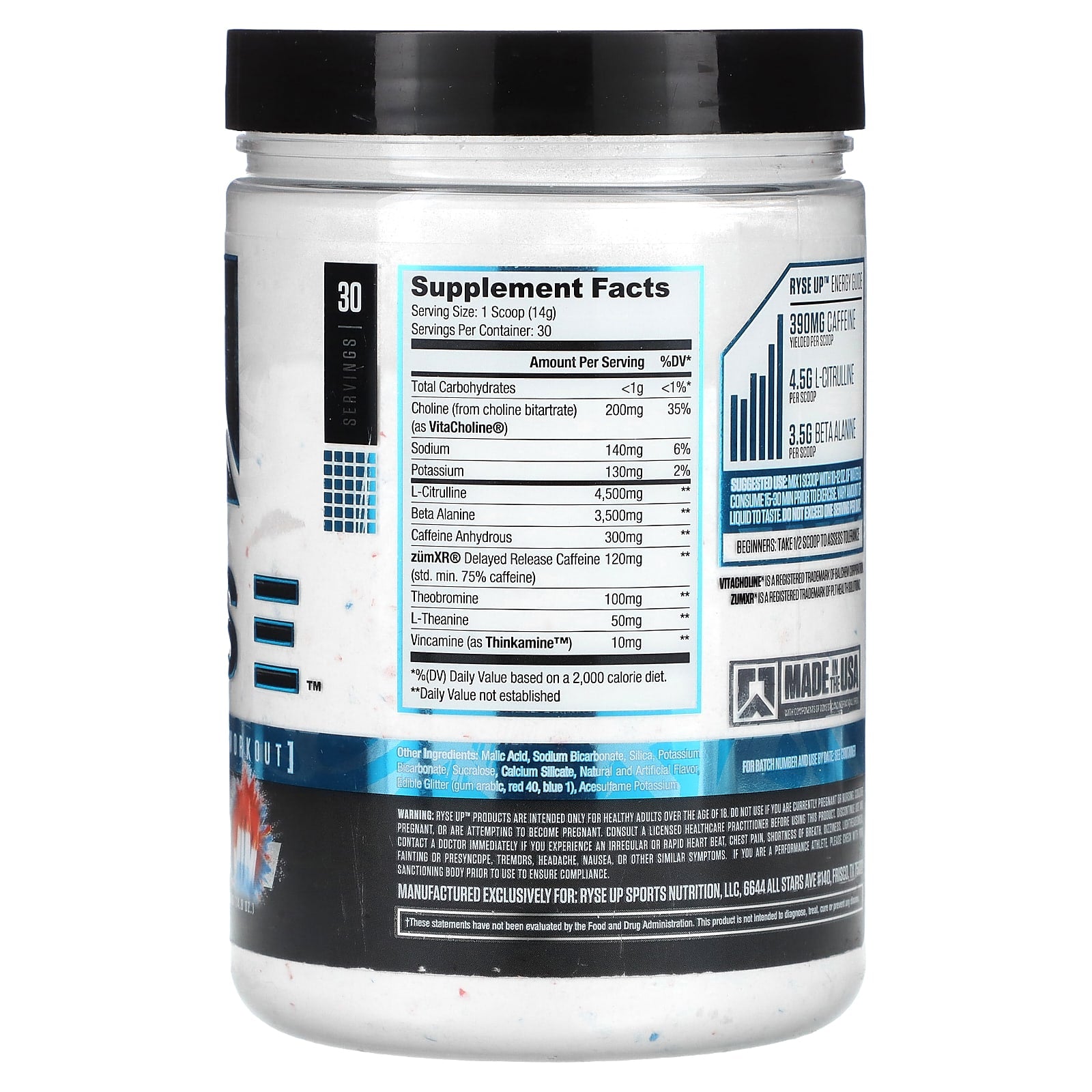 RYSE, Loaded Pre, Freedom Rocks, 14.8 oz (420 g) - Image 2