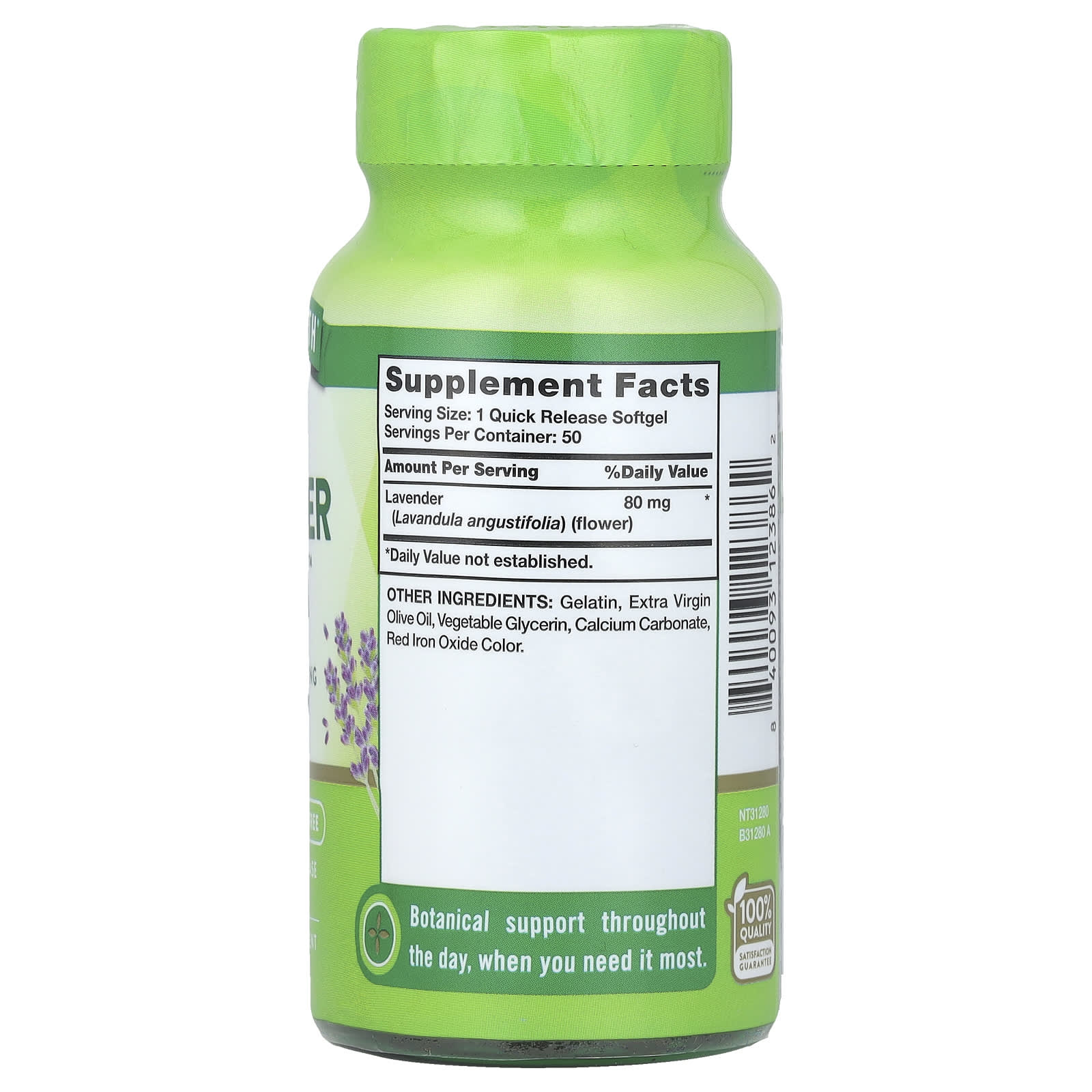Nature's Truth, Lavender Calm™, 50 Quick Release Softgels (80 mg per Softgel)