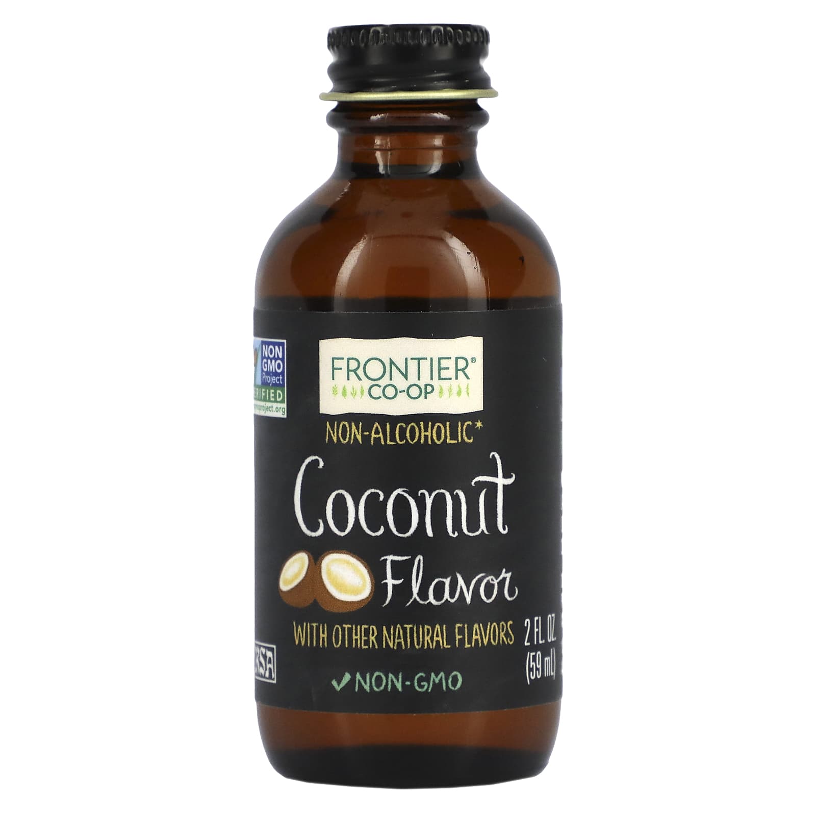 Frontier Co-op Coconut Flavor Non-Alcoholic Liquid Extract 2 fl oz - Image 1