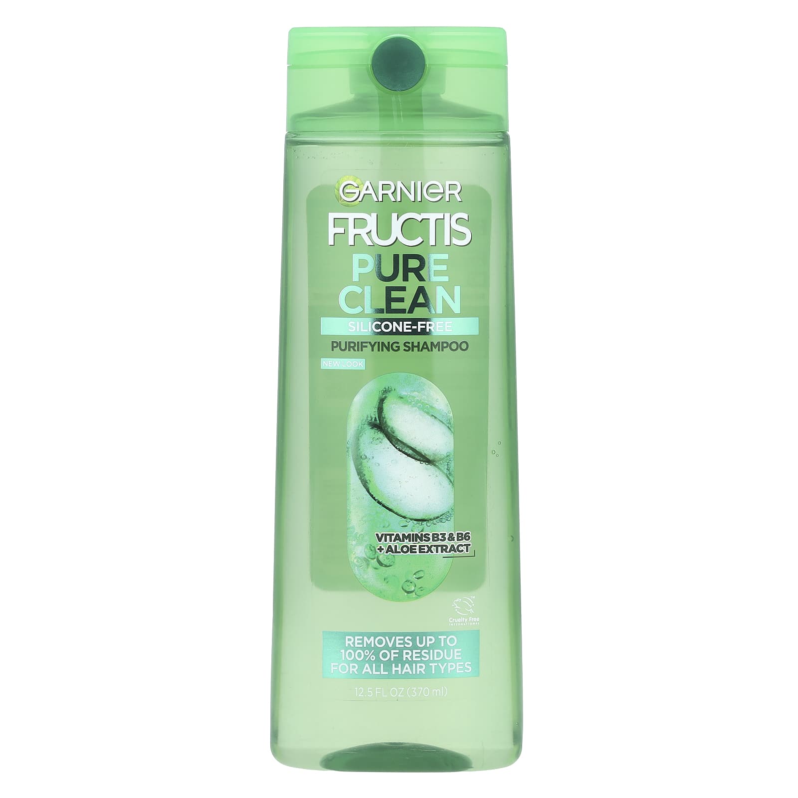 Garnier Pure Clean Shampoo for All Hair Types, Silicone-Free & Cruelty-Free - Image 1