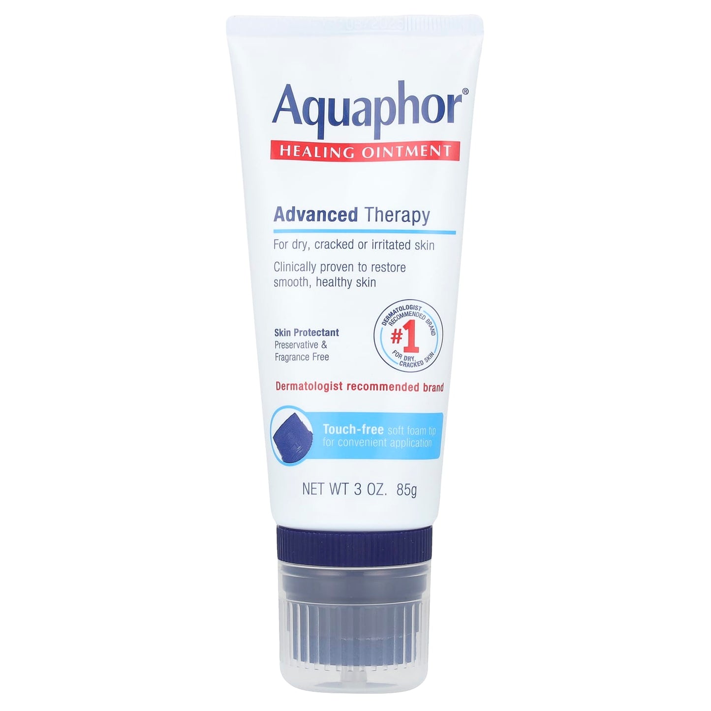 Aquaphor Advanced Therapy Healing Ointment for Dry, Cracked Skin, 3 oz - Image 1