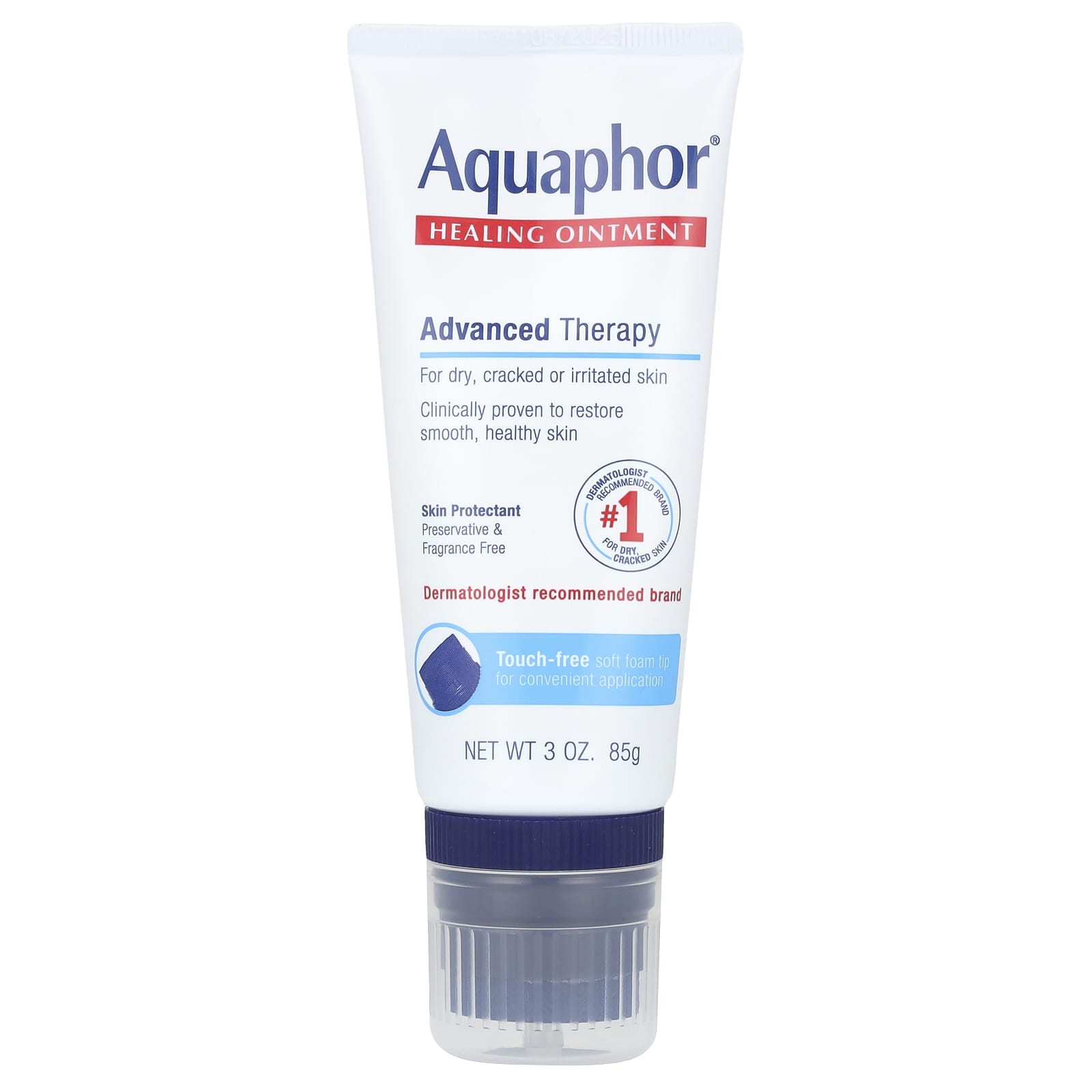 Aquaphor Advanced Therapy Healing Ointment for Dry, Cracked Skin, 3 oz - Image 1