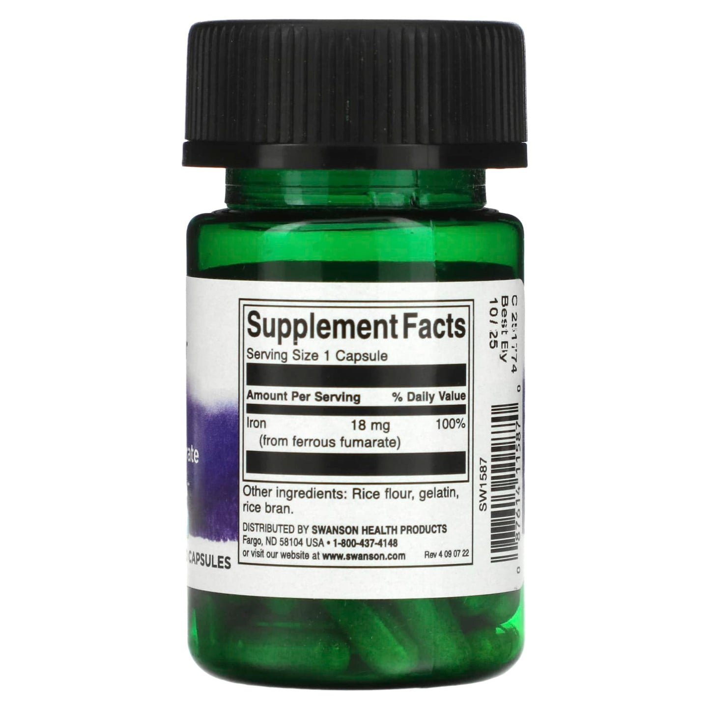 Swanson, Iron Ferrous Fumarate, 18 mg, 60 Capsules - Image 2