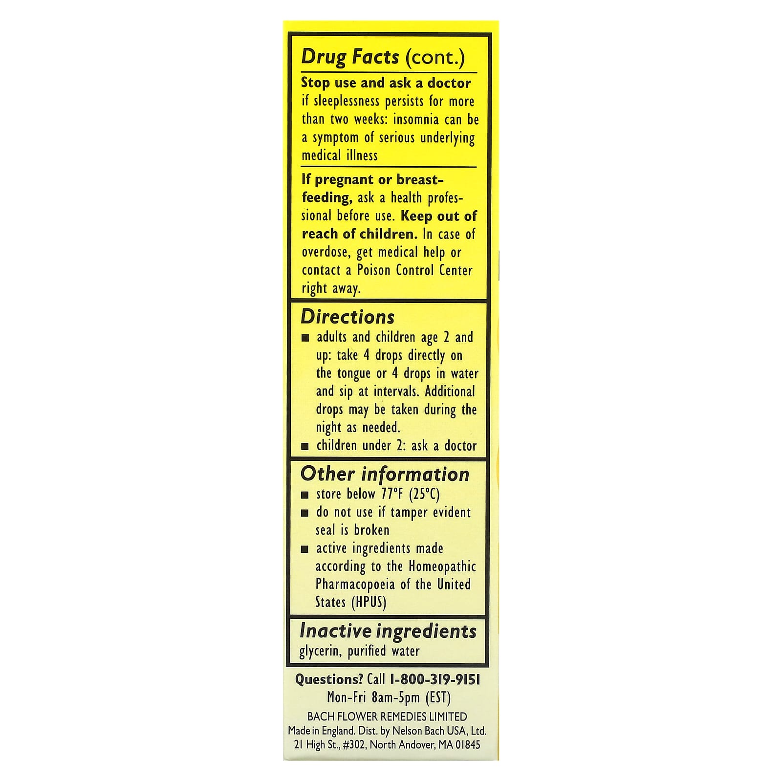 Bach Rescue Sleep Drops for Natural Sleep Aid & Stress Relief - Image 2