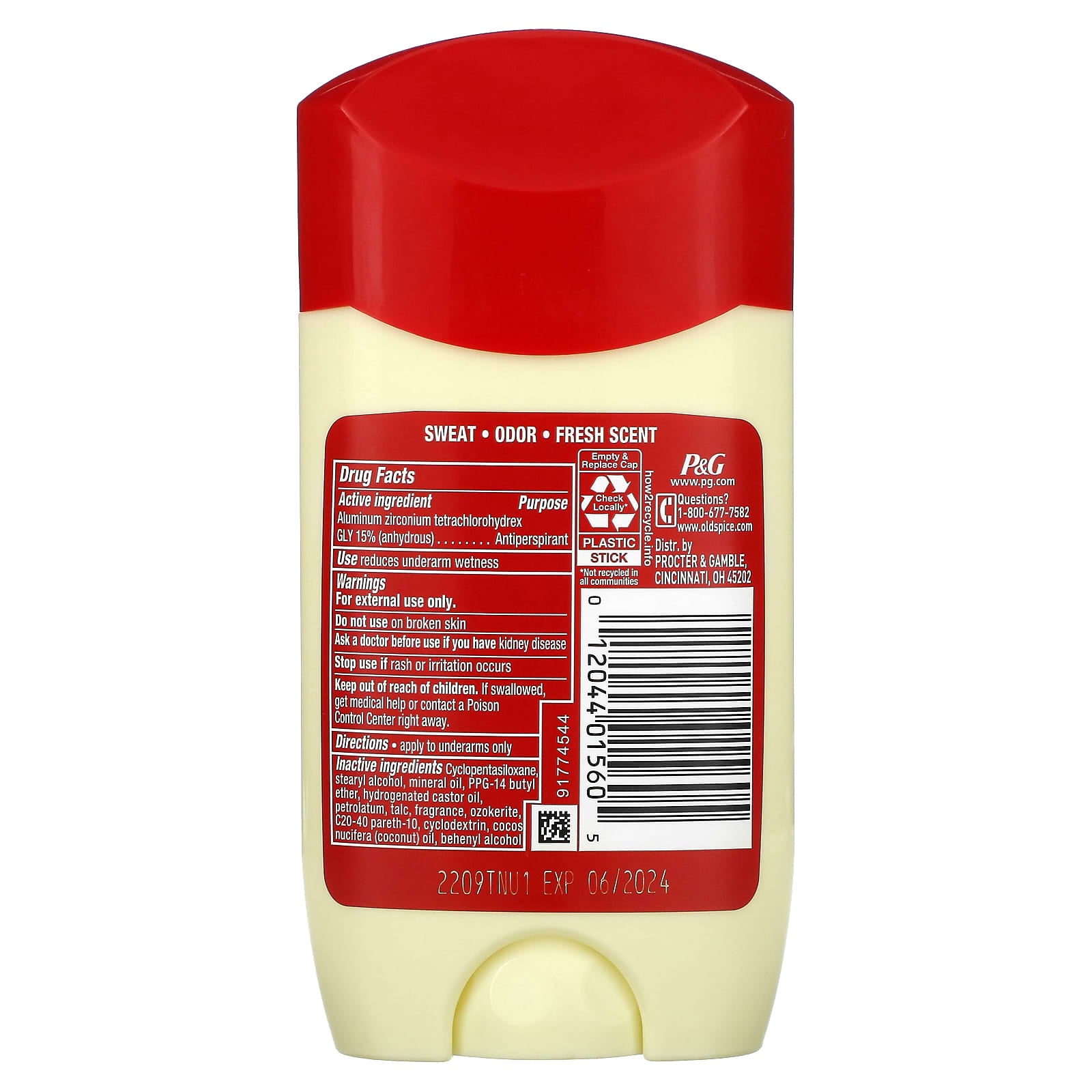 Old Spice, Anti-Perspirant & Deodorant, Fiji with Palm Tree, 2.6 oz (73 g) - Image 2