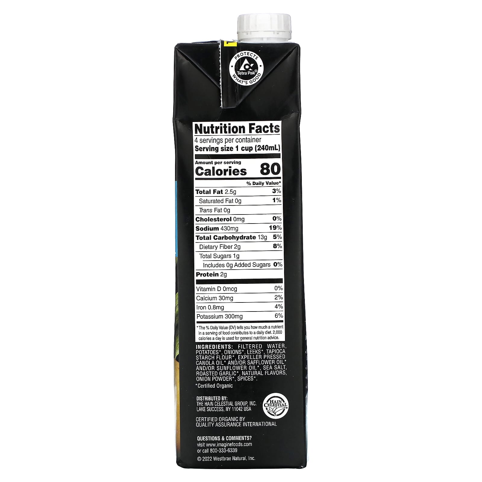 Organic Creamy Potato Leek Soup - USDA Certified - 32 fl oz - Image 2
