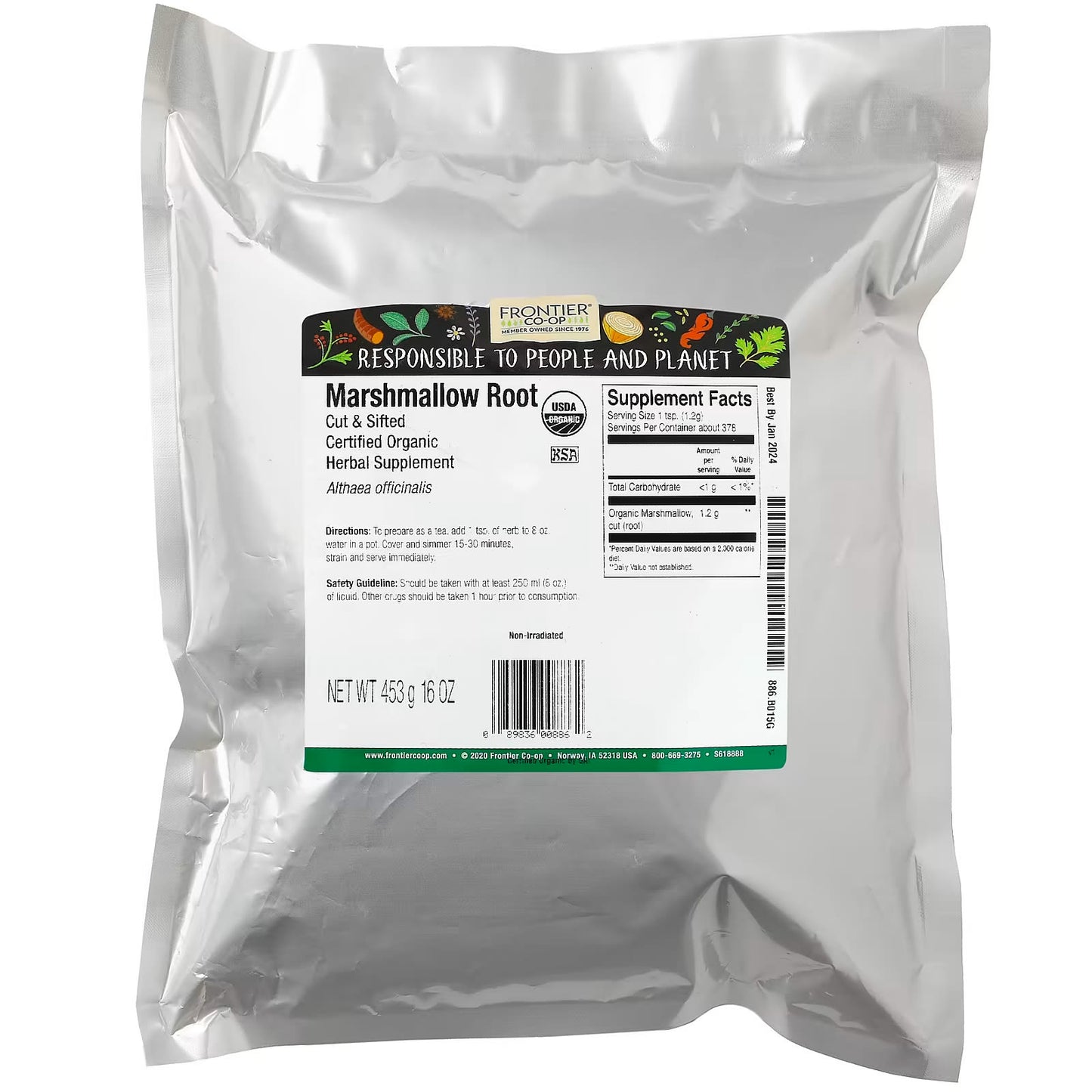 USDA Organic Marshmallow Root Tea by Frontier Co-op, 16 oz - Image 2