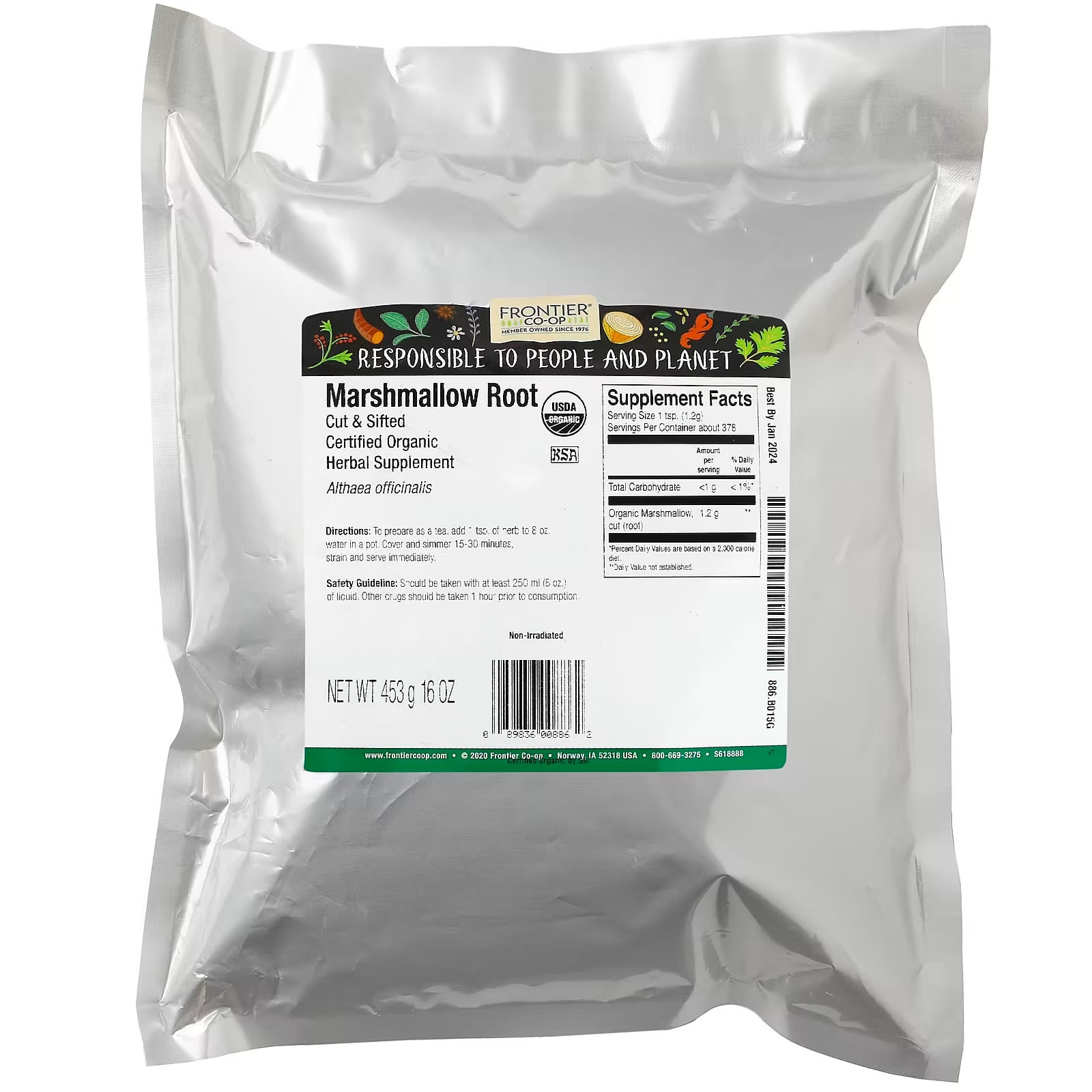 USDA Organic Marshmallow Root Tea by Frontier Co-op, 16 oz - Image 2