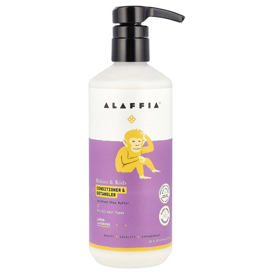 Alaffia Natural Kids Hair Conditioner & Detangler, 16 fl oz, Cruelty-Free, Vegan - Image 1