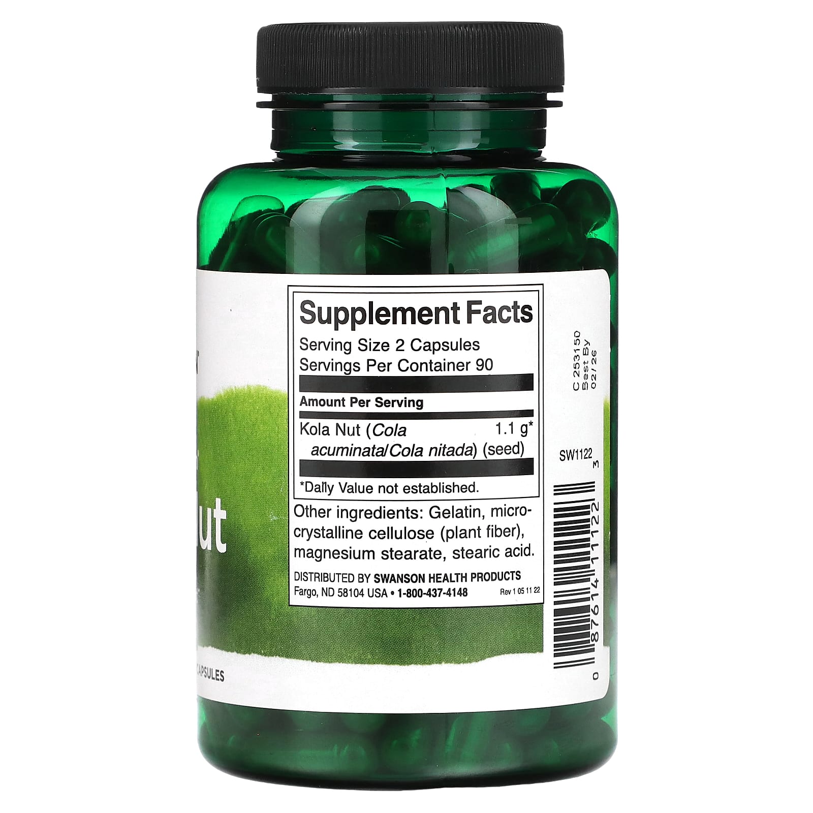 Swanson, Full Spectrum Kola Nut, 550 mg, 180 Capsules - Image 2
