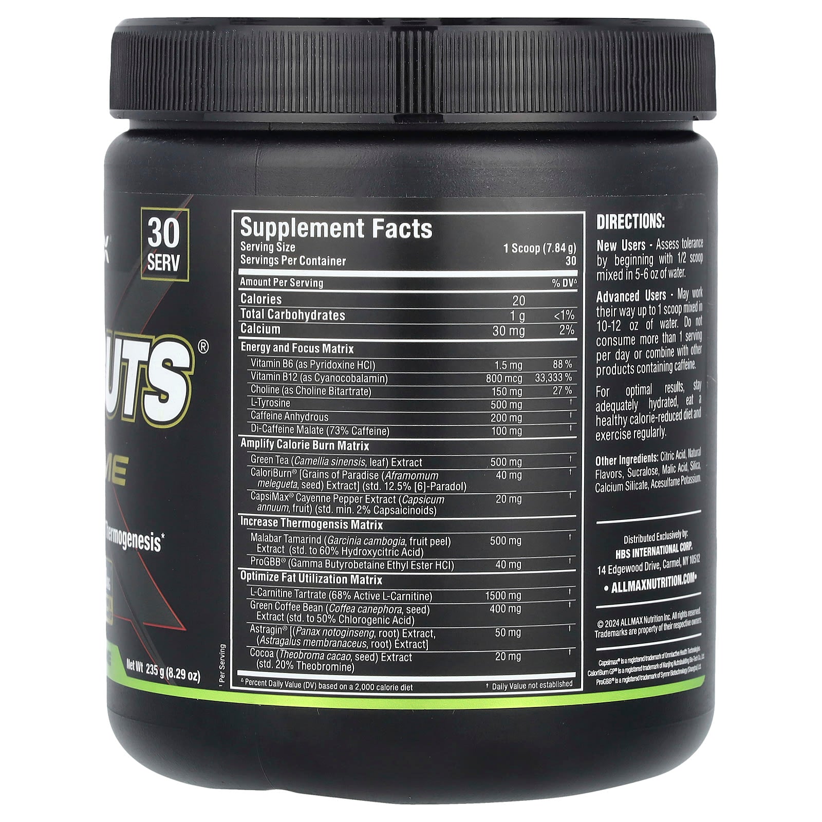 ALLMAX Rapidcuts Xtreme - Lean Lemon Lime, 8.29 oz (235 g) - Enhanced Fat Oxidation - Image 2