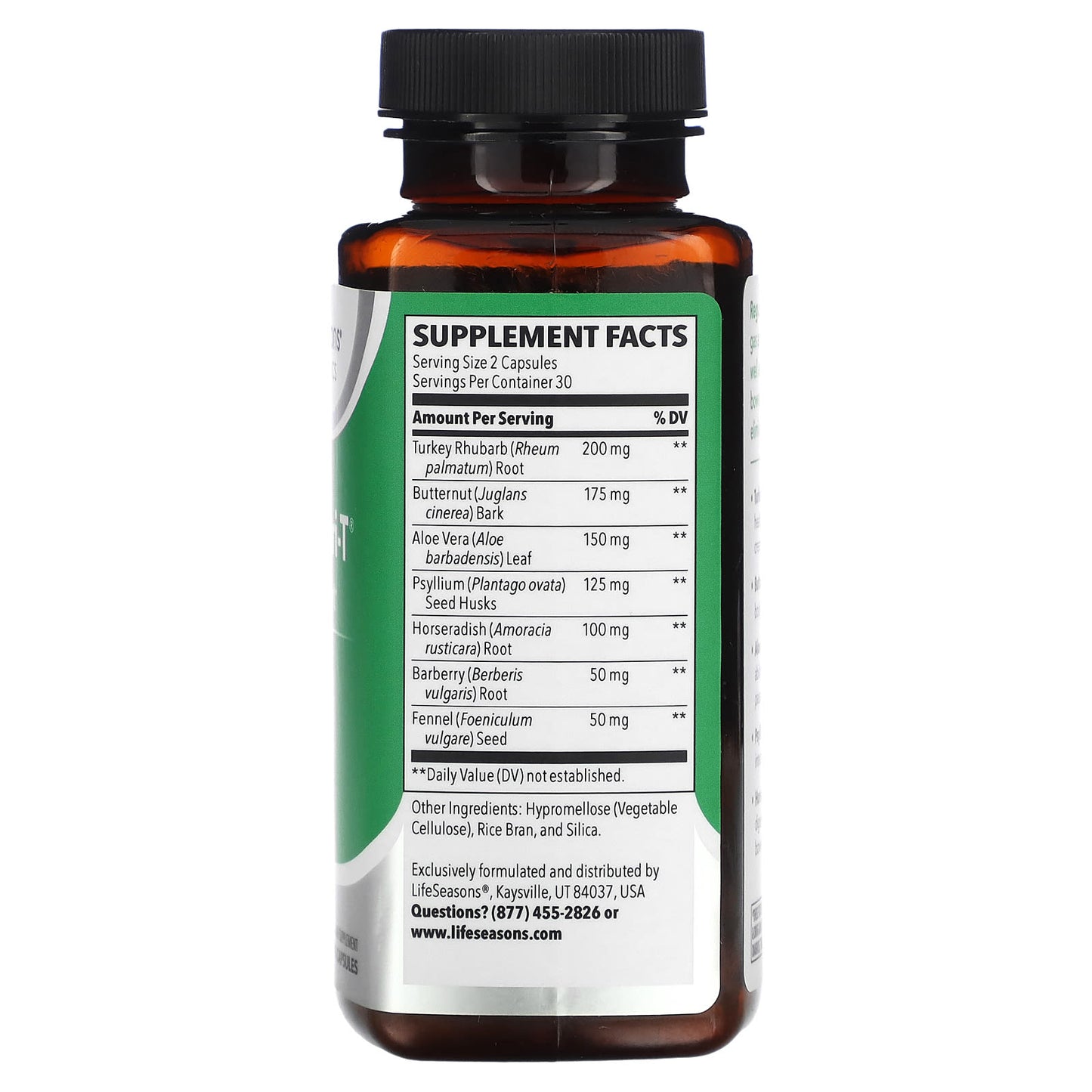 LifeSeasons, Regulari-T, Bowel Support, 60 Veg Capsules - Image 2