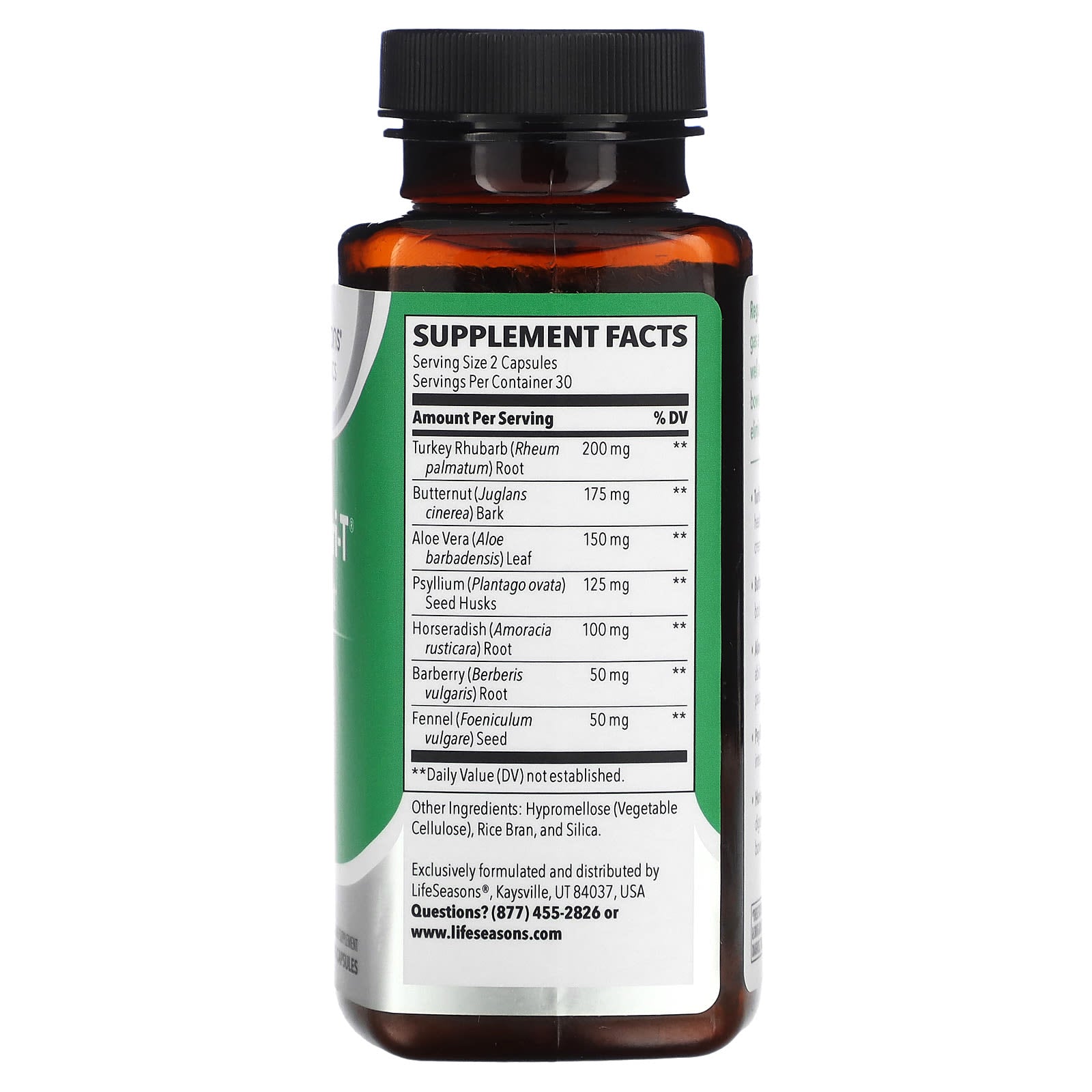 LifeSeasons, Regulari-T, Bowel Support, 60 Veg Capsules - Image 2