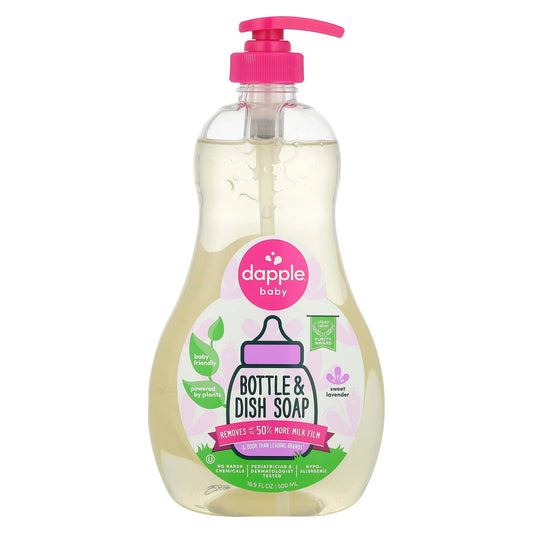 Plant-Based Baby & Dish Soap, Sweet Lavender, 500ml - Dapple Baby - Image 1