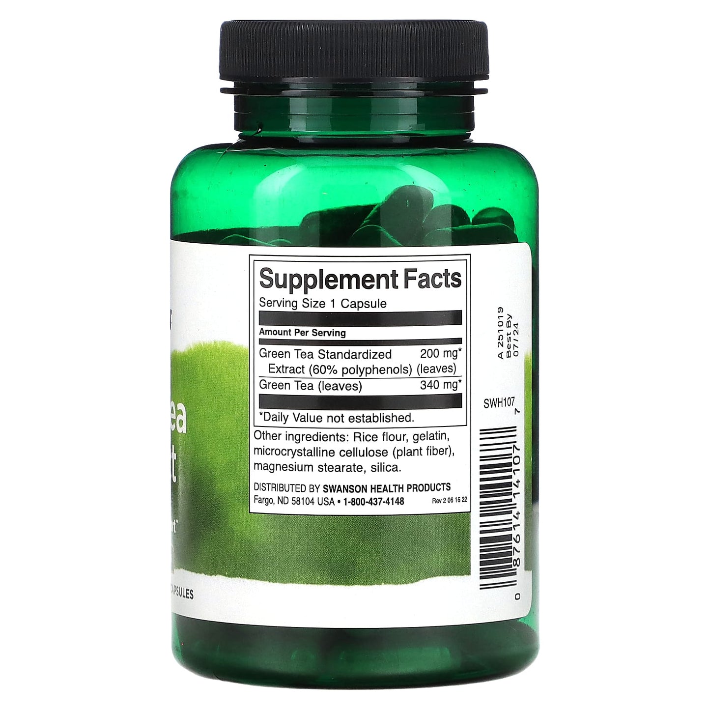 Swanson, Green Tea Extract, 120 Capsules - Image 2