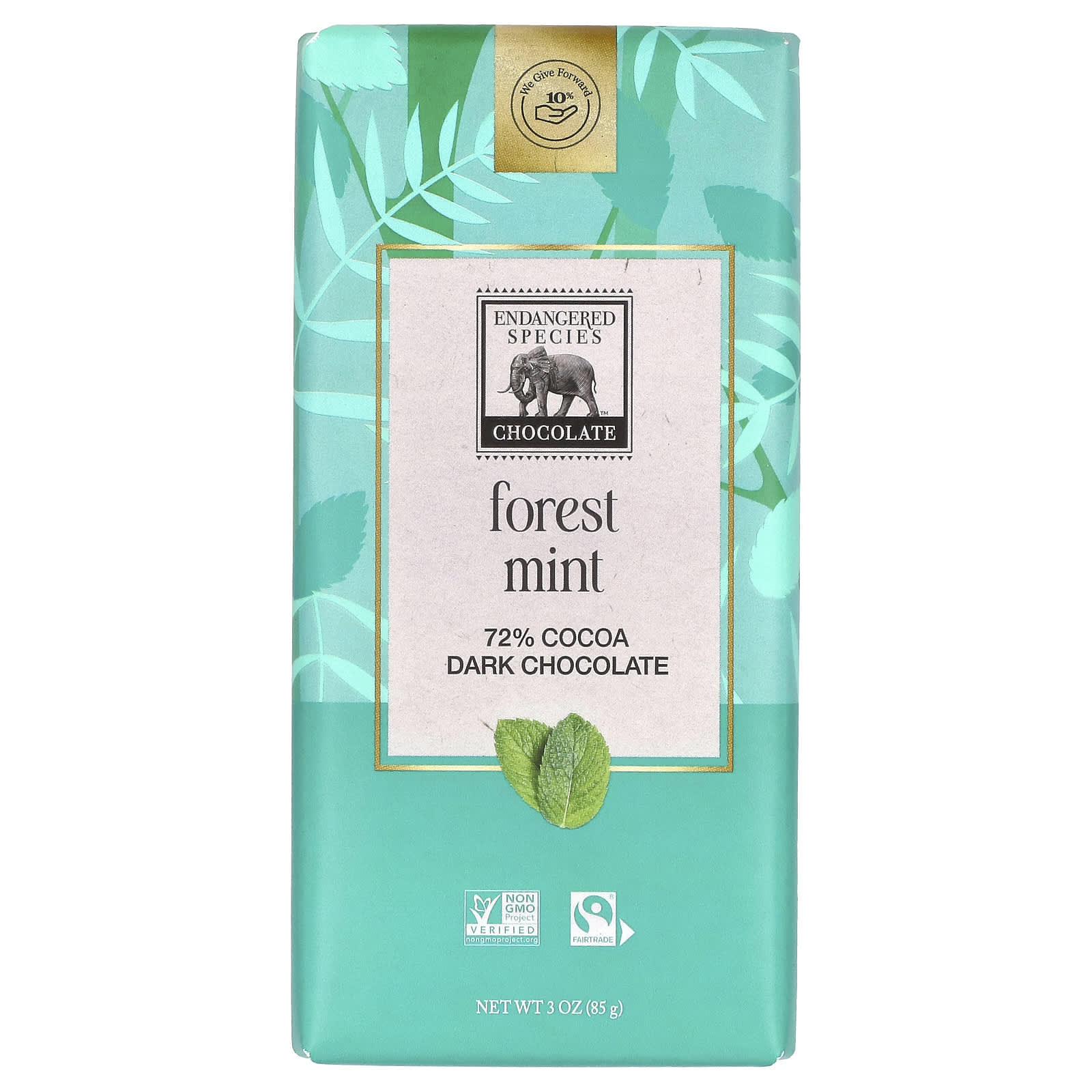 Dark Chocolate with Forest Mint | Fairtrade & Vegan | 72% Cocoa - Image 1