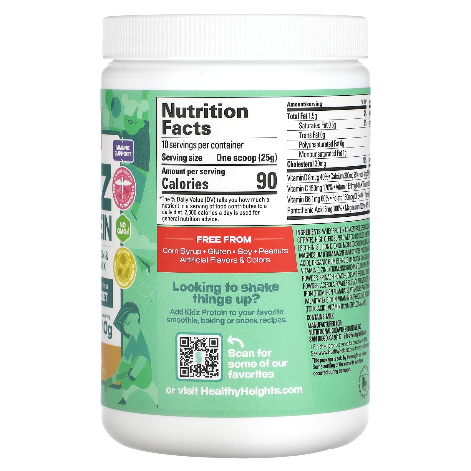 Healthy Kidz Vanilla Protein Shake Mix for Kids 2+, 250g - Image 2