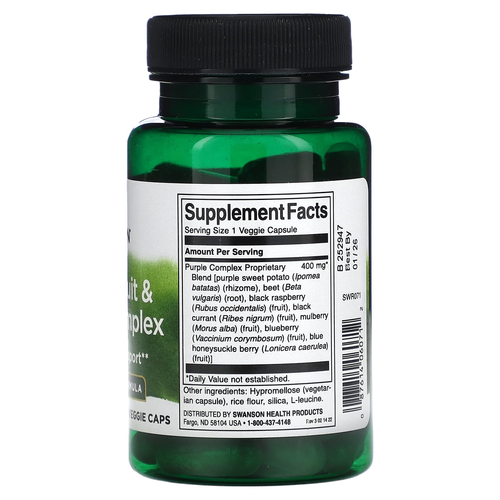 Swanson, Purple Fruit & Veggie Complex, 60 Veggie Caps - Image 2
