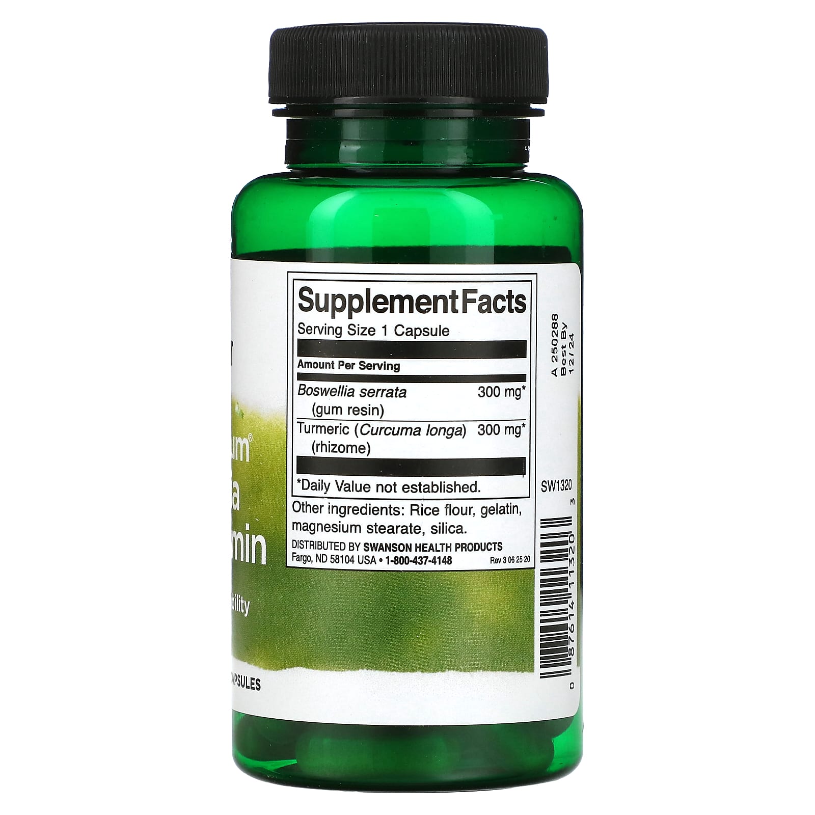 Swanson, Full Spectrum® Boswellia and Curcumin, 300 mg, 60 Capsules - Image 2
