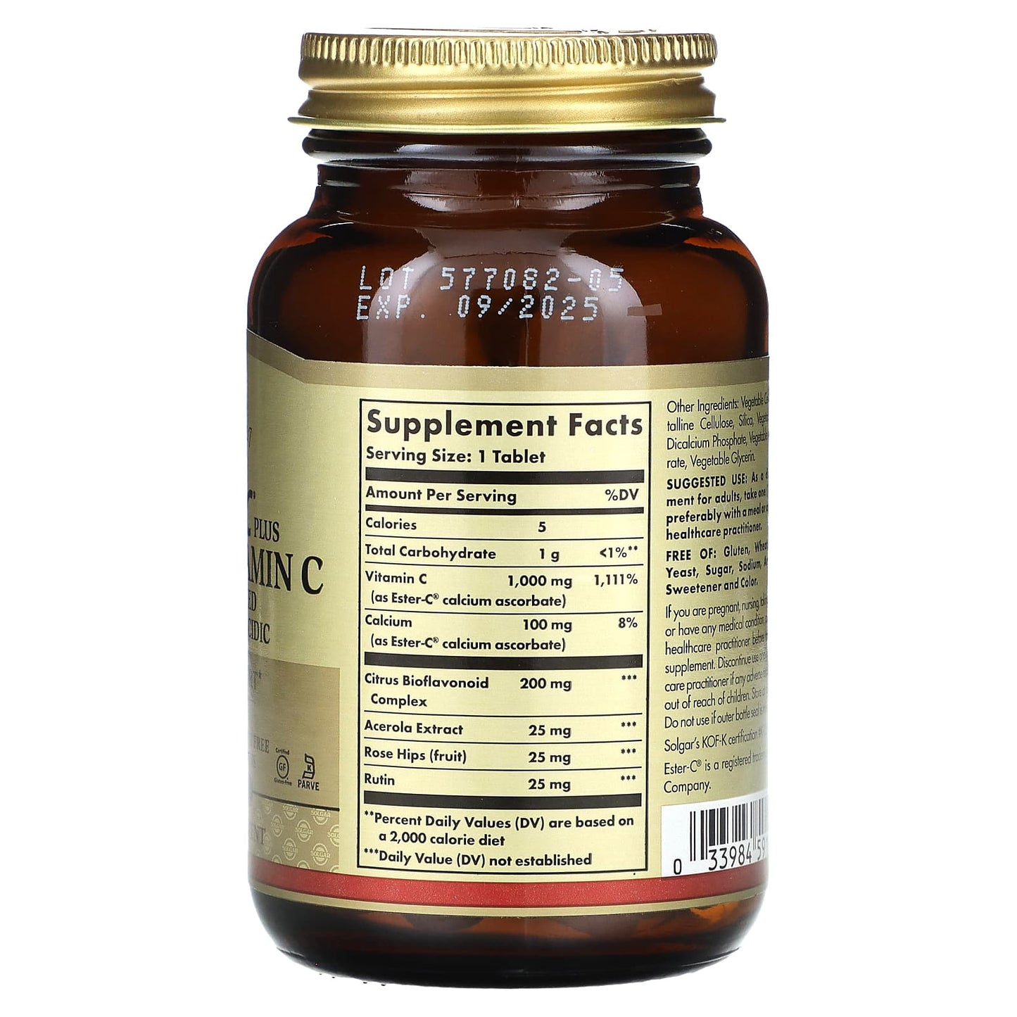 Solgar, Ester-C Plus, Vitamin C, 1,000 mg, 60 Tablets - Image 2