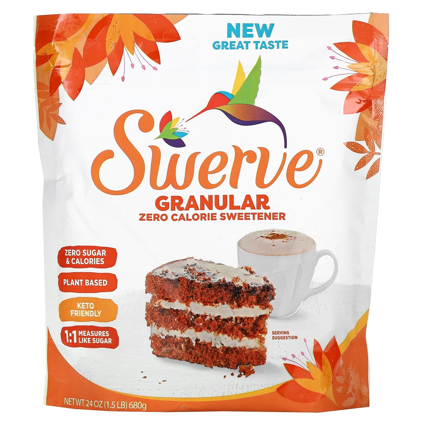 Swerve, Granular, Zero Calorie Sweetener, 24 oz (680 g) - Image 1