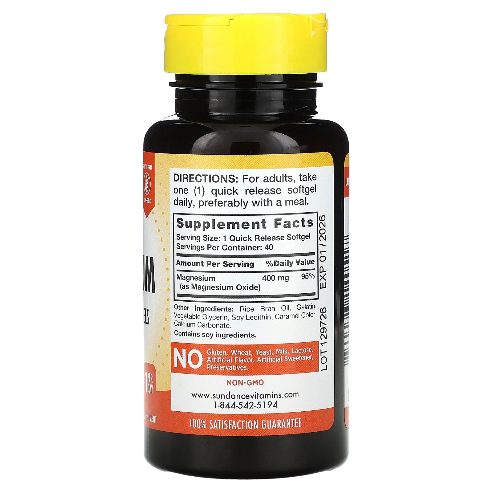 Sundance Vitamins, Advanced Delivery Magnesium, 400 mg, 40 Quick Release Softgels - Image 2