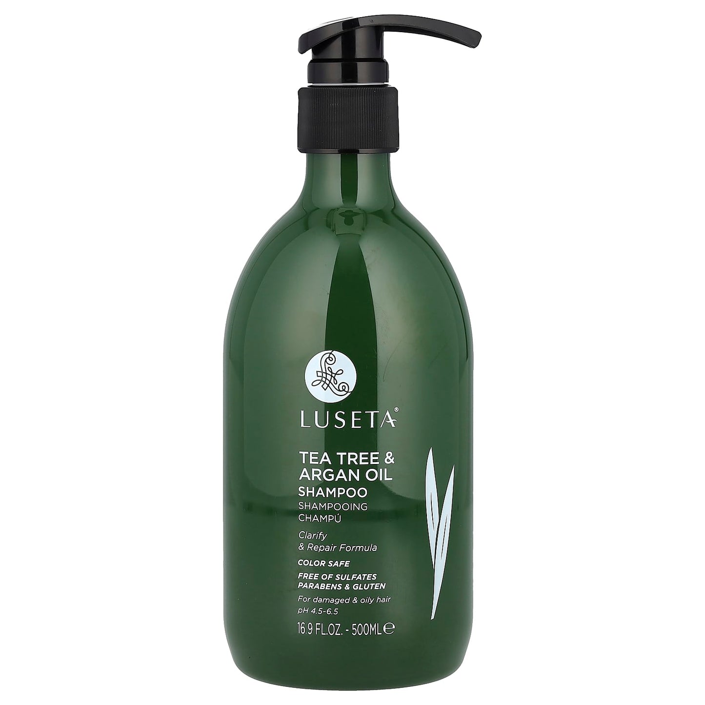 Luseta Beauty, Tea Tree & Argan Oil Shampoo, For Damaged & Oily Hair, 16.9 fl oz (500 ml) - Image 1