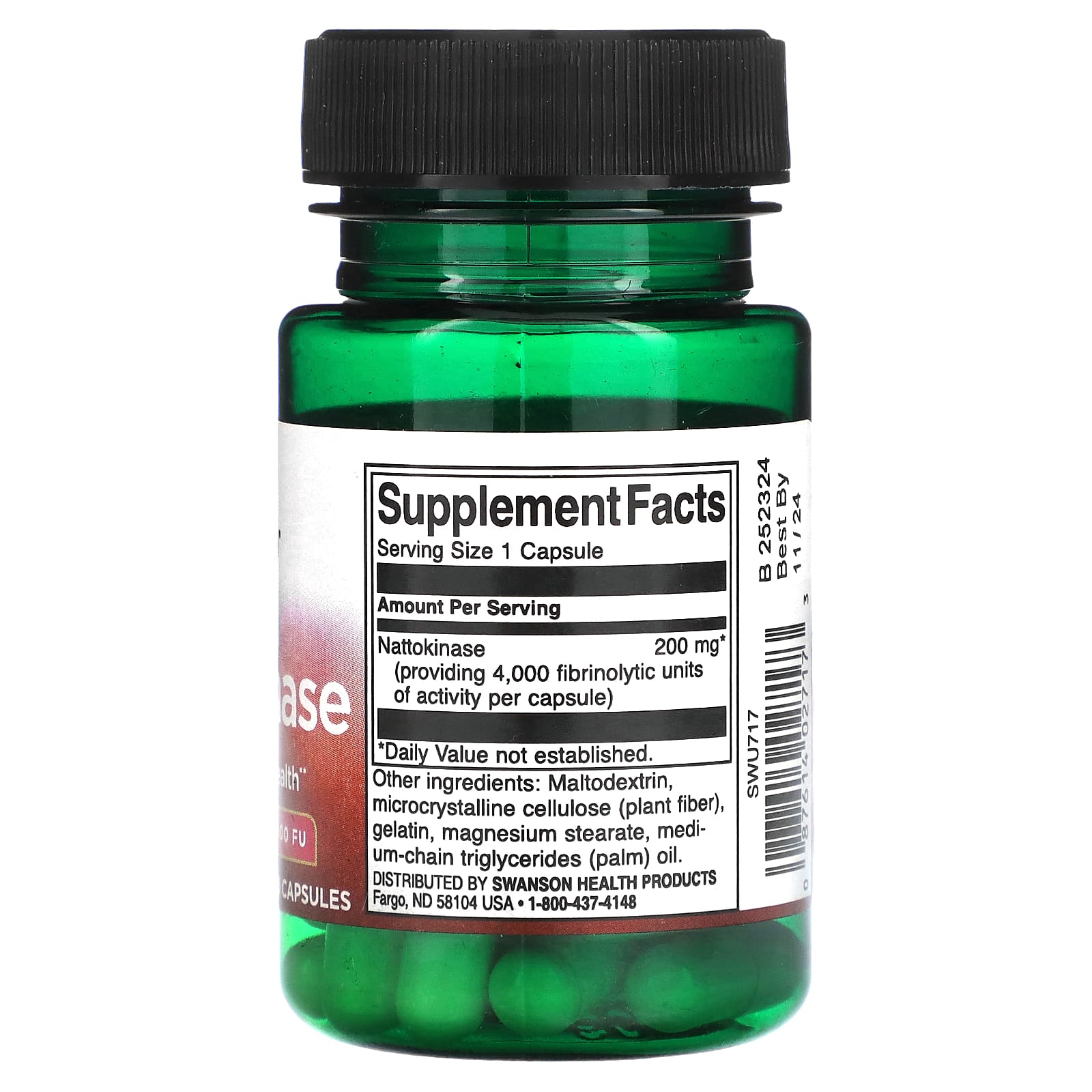 Swanson, Nattokinase, 200 mg, 30 Capsules - Image 2