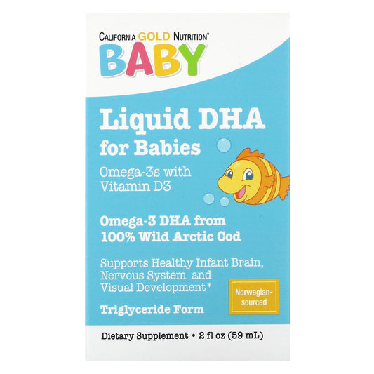 California Gold Nutrition, Baby's DHA, Omega-3s with Vitamin D3 and EPA, 1,050 mg, 2 fl oz (59 ml)