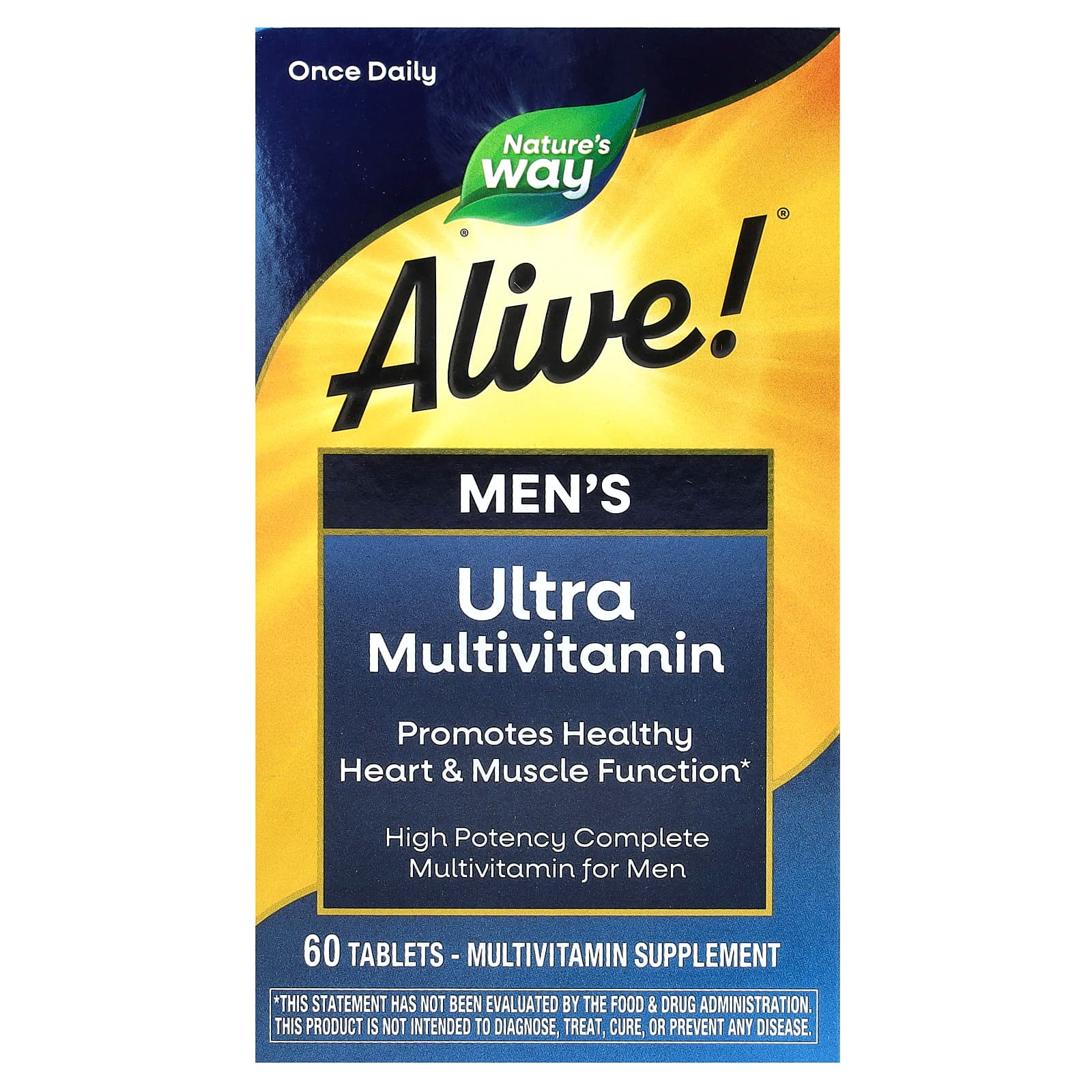 Nature's Way, Alive! Men's Ultra Multivitamin, 60 Tablets - Image 1