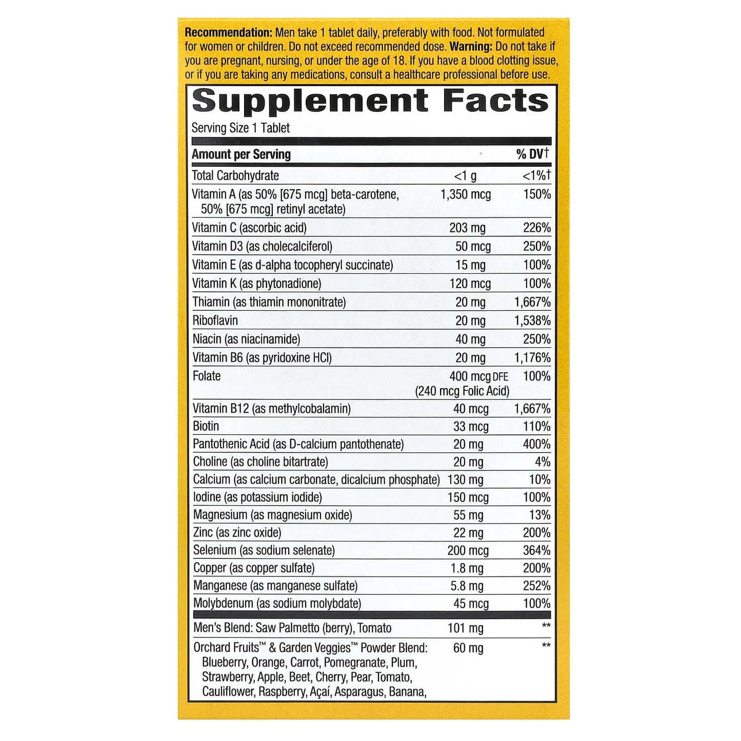 Nature's Way, Alive! Men's Ultra Multivitamin, 60 Tablets - Image 2