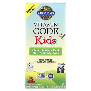 Garden of Life Vitamin Code Kids Chewable Multivitamin for Kids, 60 Bears