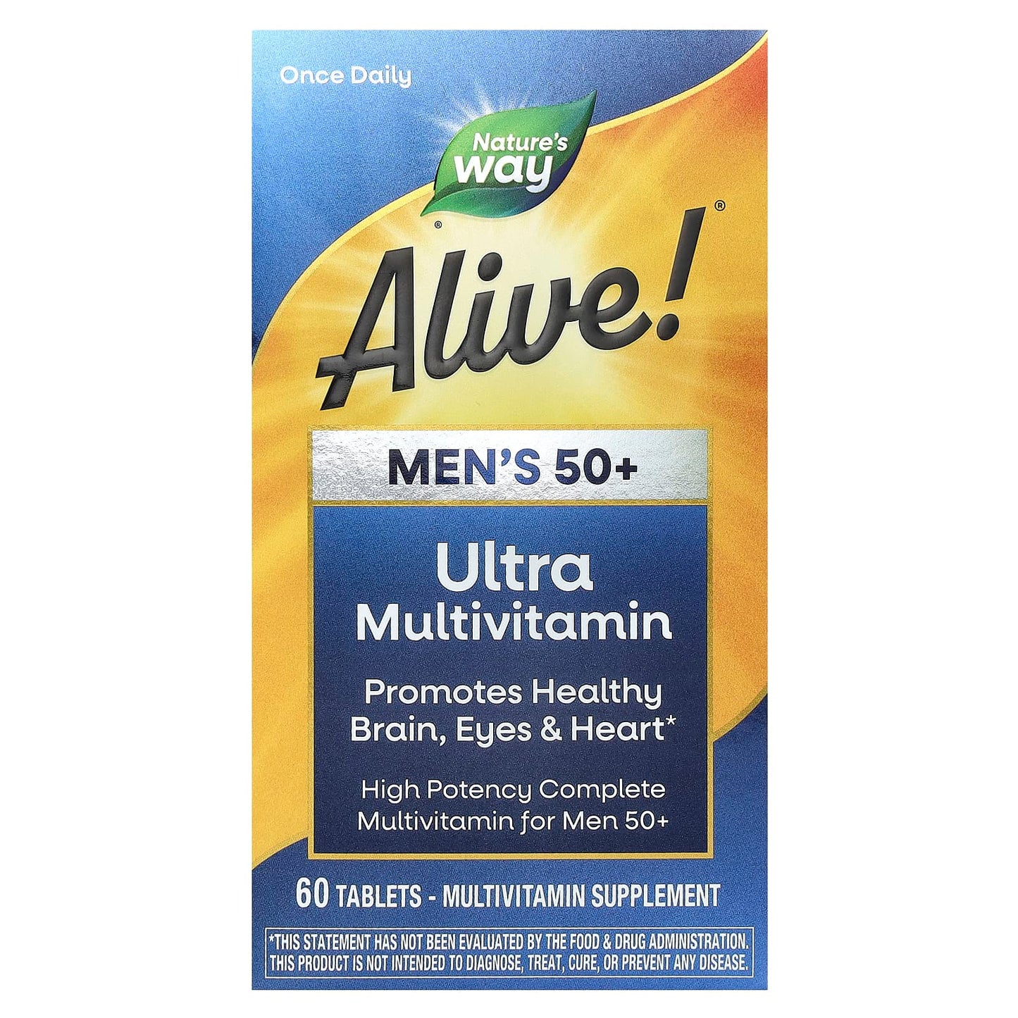 Nature's Way, Alive! Men's 50+ Ultra Multivitamin, 60 Tablets - Image 1