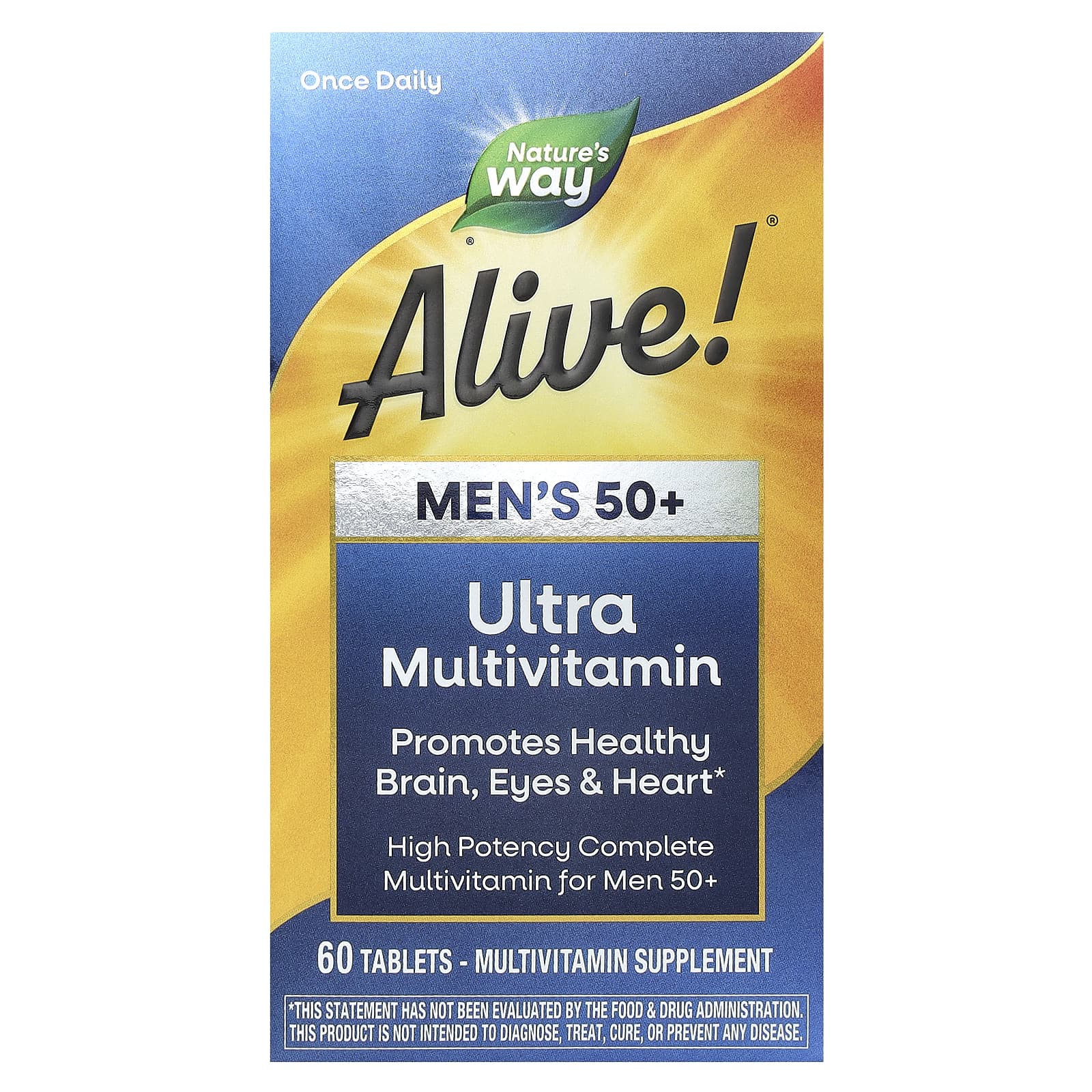 Nature's Way, Alive! Men's 50+ Ultra Multivitamin, 60 Tablets - Image 1