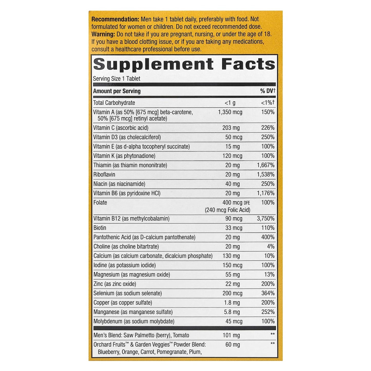 Nature's Way, Alive! Men's 50+ Ultra Multivitamin, 60 Tablets - Image 2