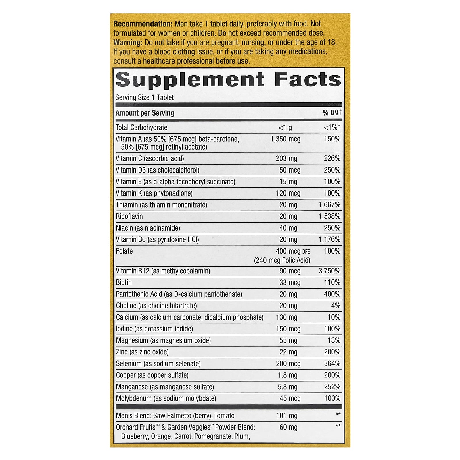 Nature's Way, Alive! Men's 50+ Ultra Multivitamin, 60 Tablets - Image 2