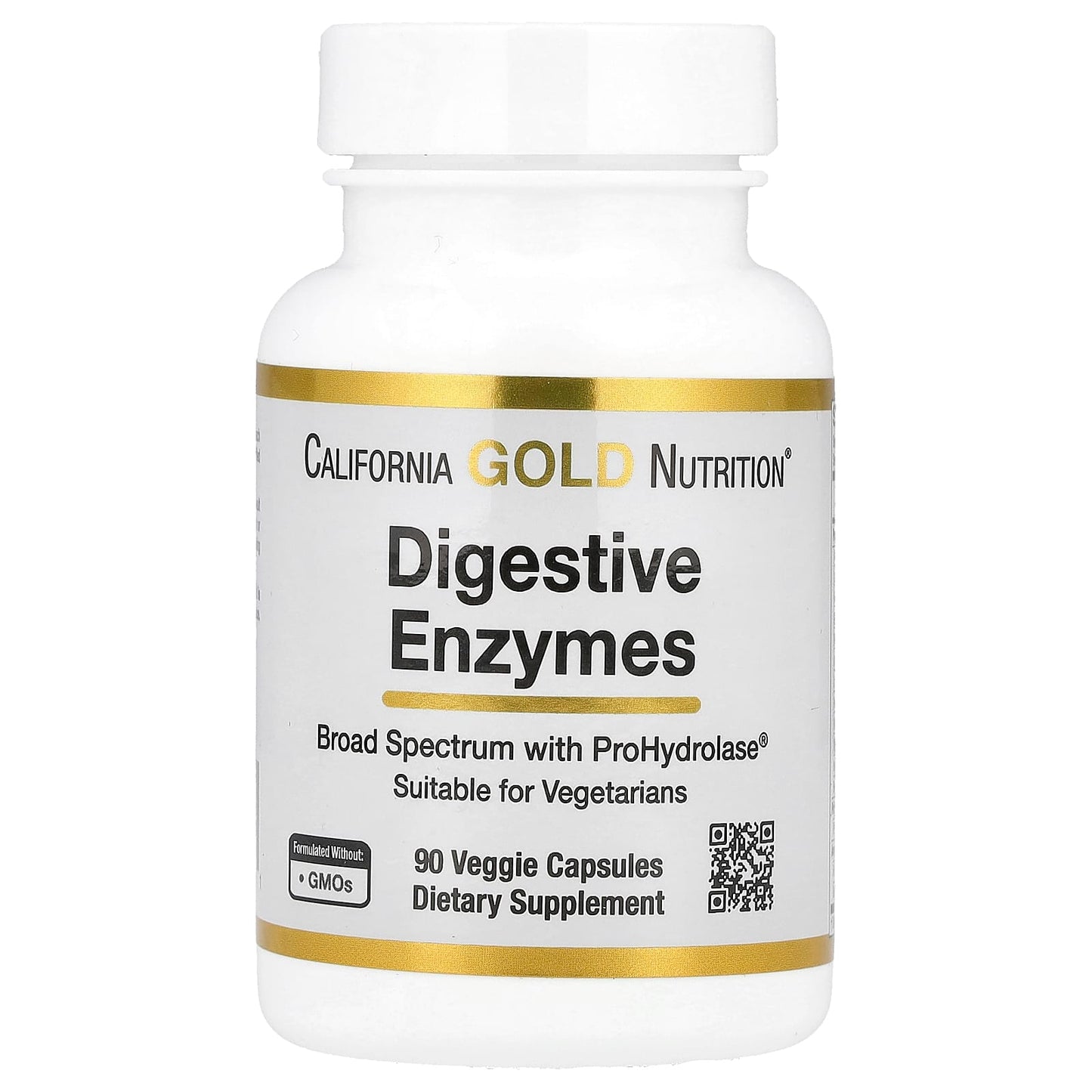 California Gold Nutrition Digestive Enzymes Supplement with ProHydrolase - Image 1