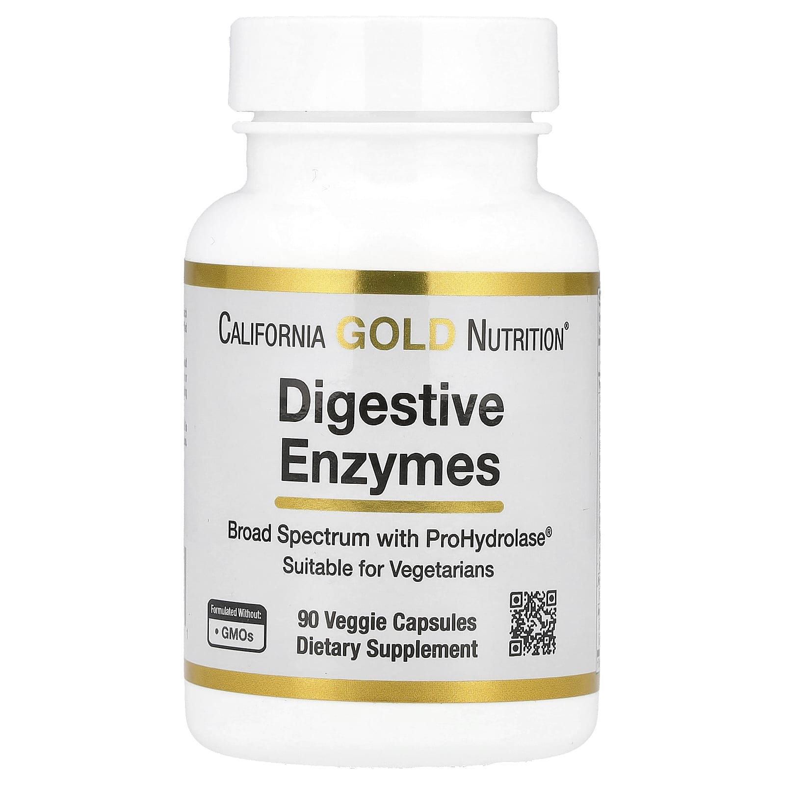 California Gold Nutrition Digestive Enzymes Supplement with ProHydrolase - Image 1