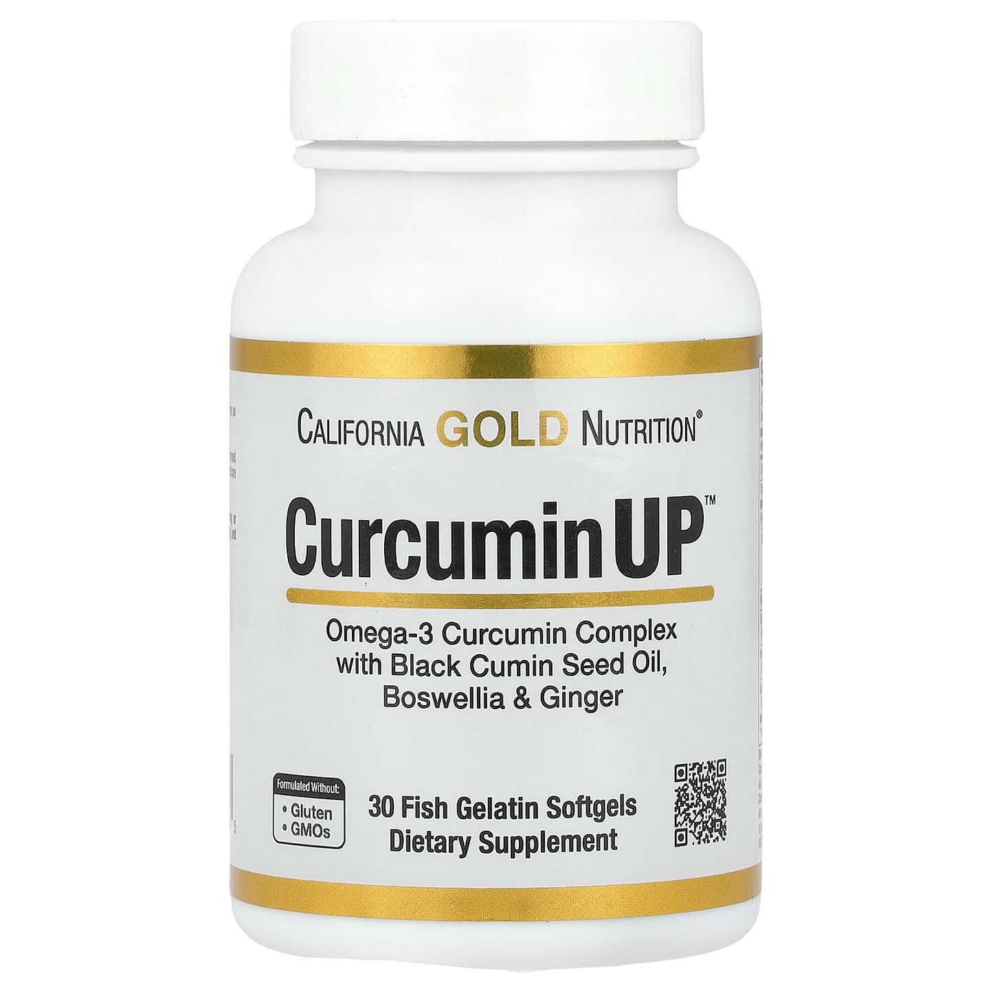 Turmeric Curcumin Support for Joint Mobility - 30 Fish Gelatin Softgels - Image 1