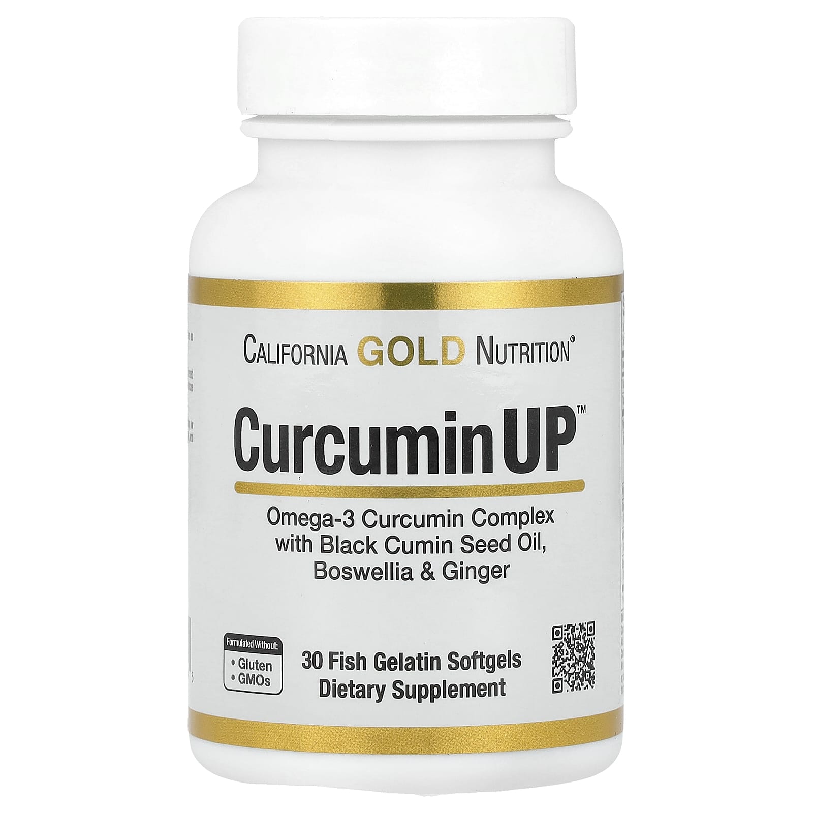 Turmeric Curcumin Support for Joint Mobility - 30 Fish Gelatin Softgels - Image 1