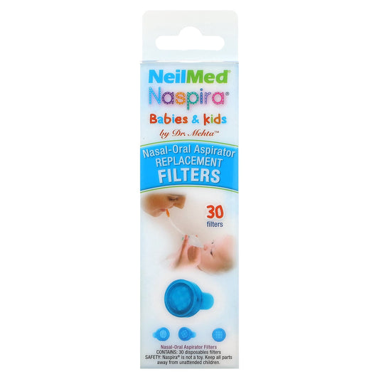 NeilMed, Babies & Kids, Naspira Nasal-Oral Aspirator, Replacement Filters, 30 Filters - Image 1