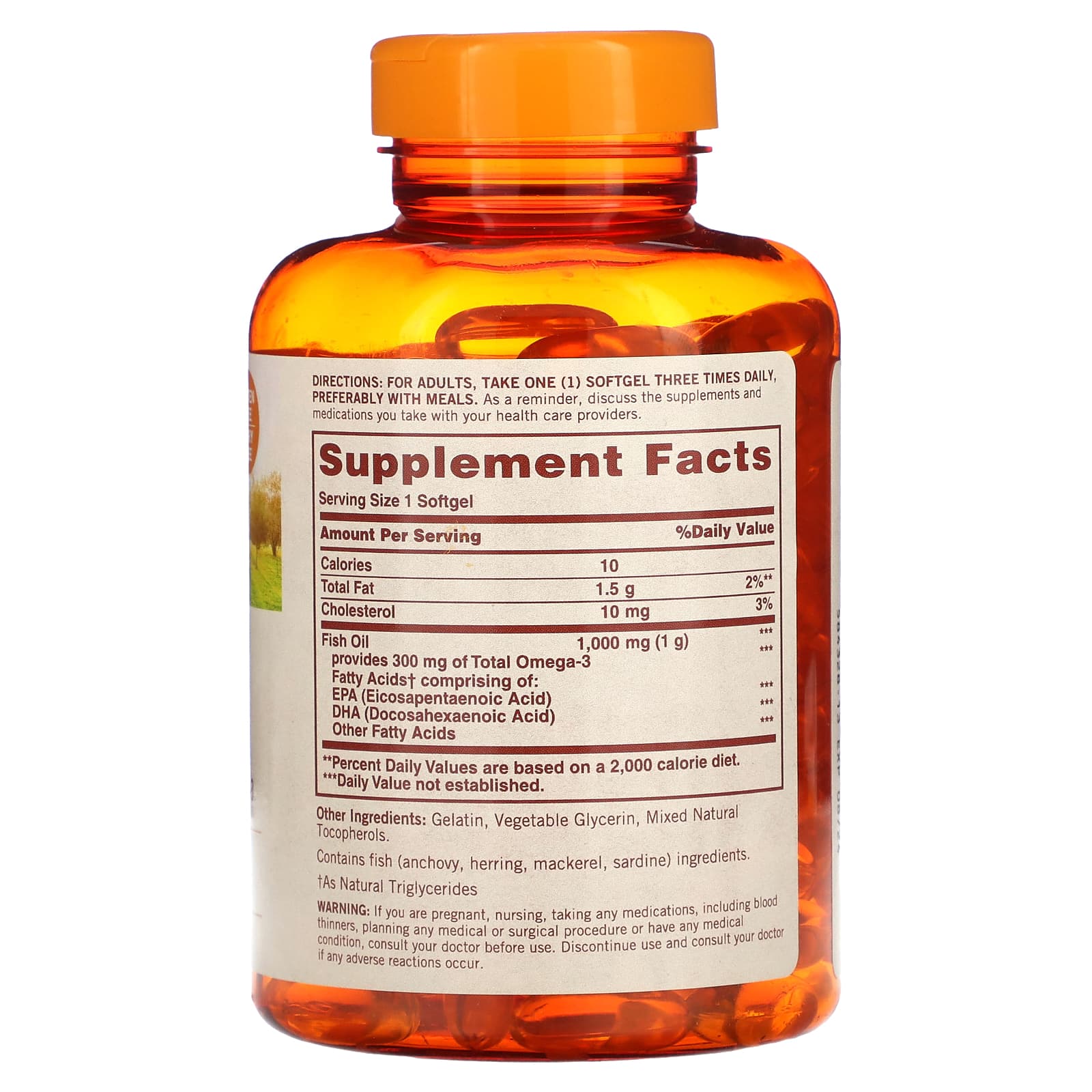 Sundown Naturals, Fish Oil, 1,000 mg, 200 Softgels - Image 2