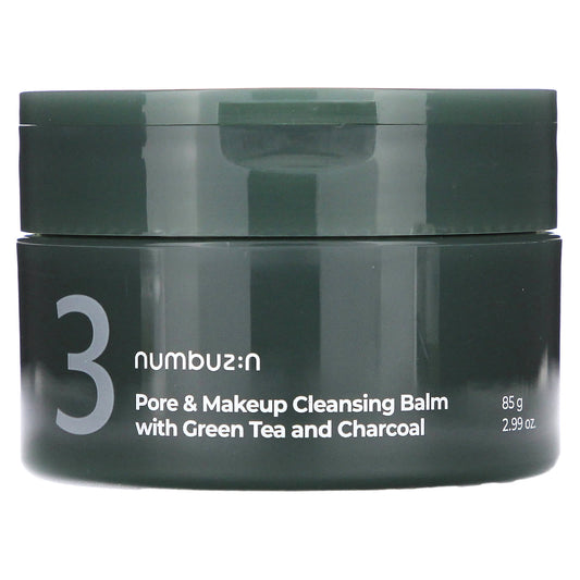 Numbuzin, No.3 Pore & Makeup Cleansing Balm With Green Tea and Charcoal, 2.99 oz (85 g) - Image 1