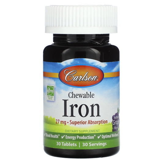 Carlson Chewable Iron Supplement for Optimal Wellness - Image 1