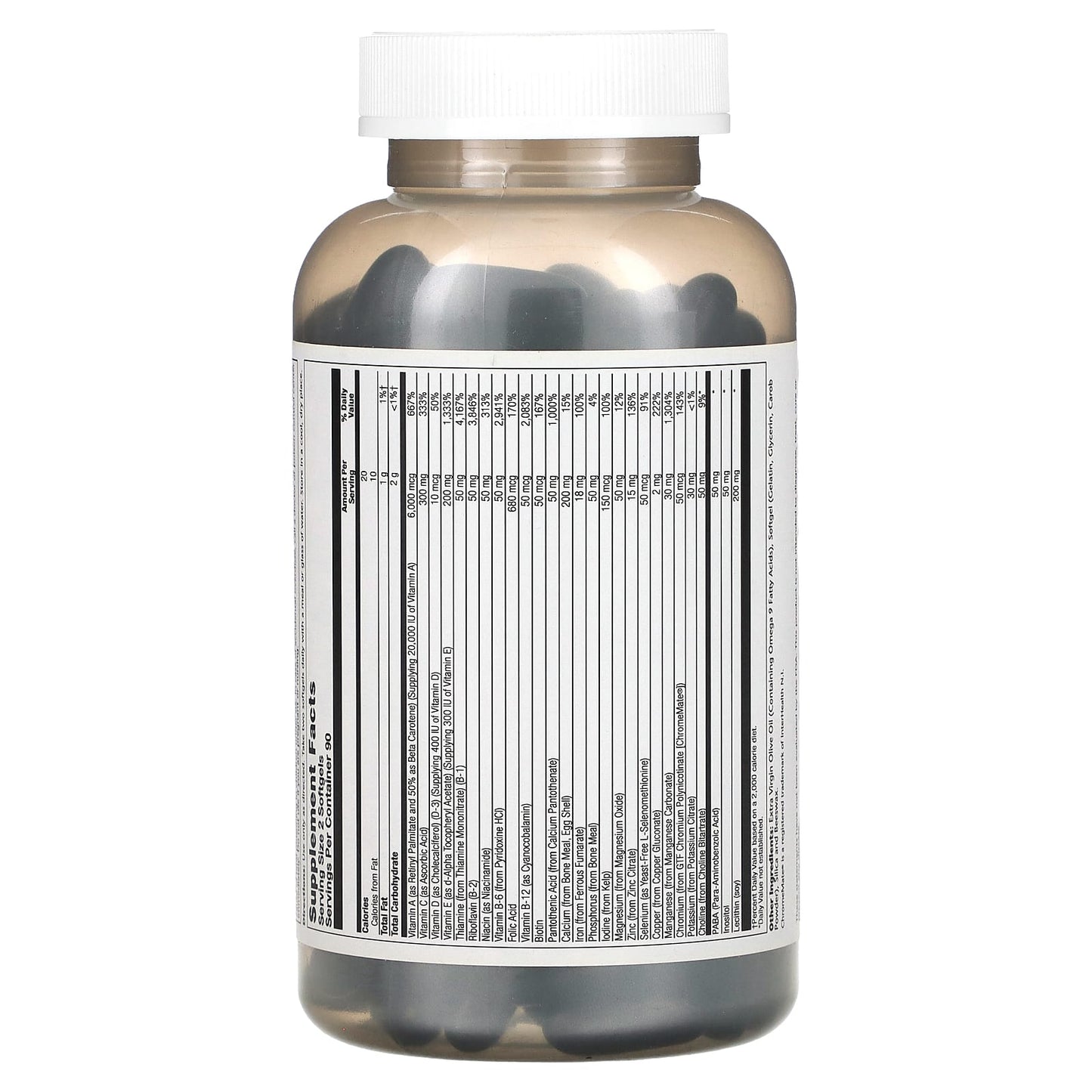 Solaray, Two Daily Provide Multivitamin, 180 Softgels - Image 2