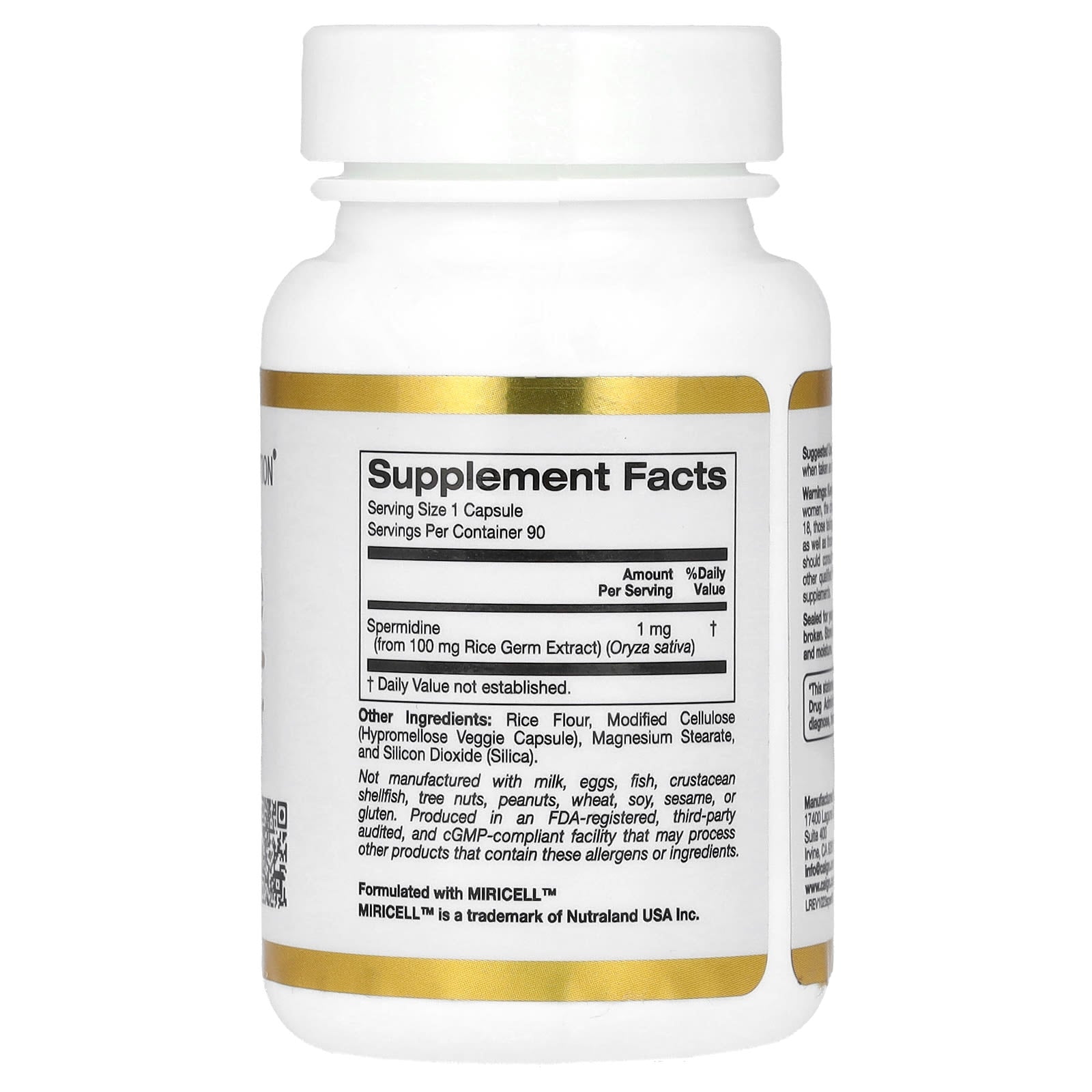 Spermidine Supplement with Rice Germ Extract - 90 Veggie Capsules - Image 2